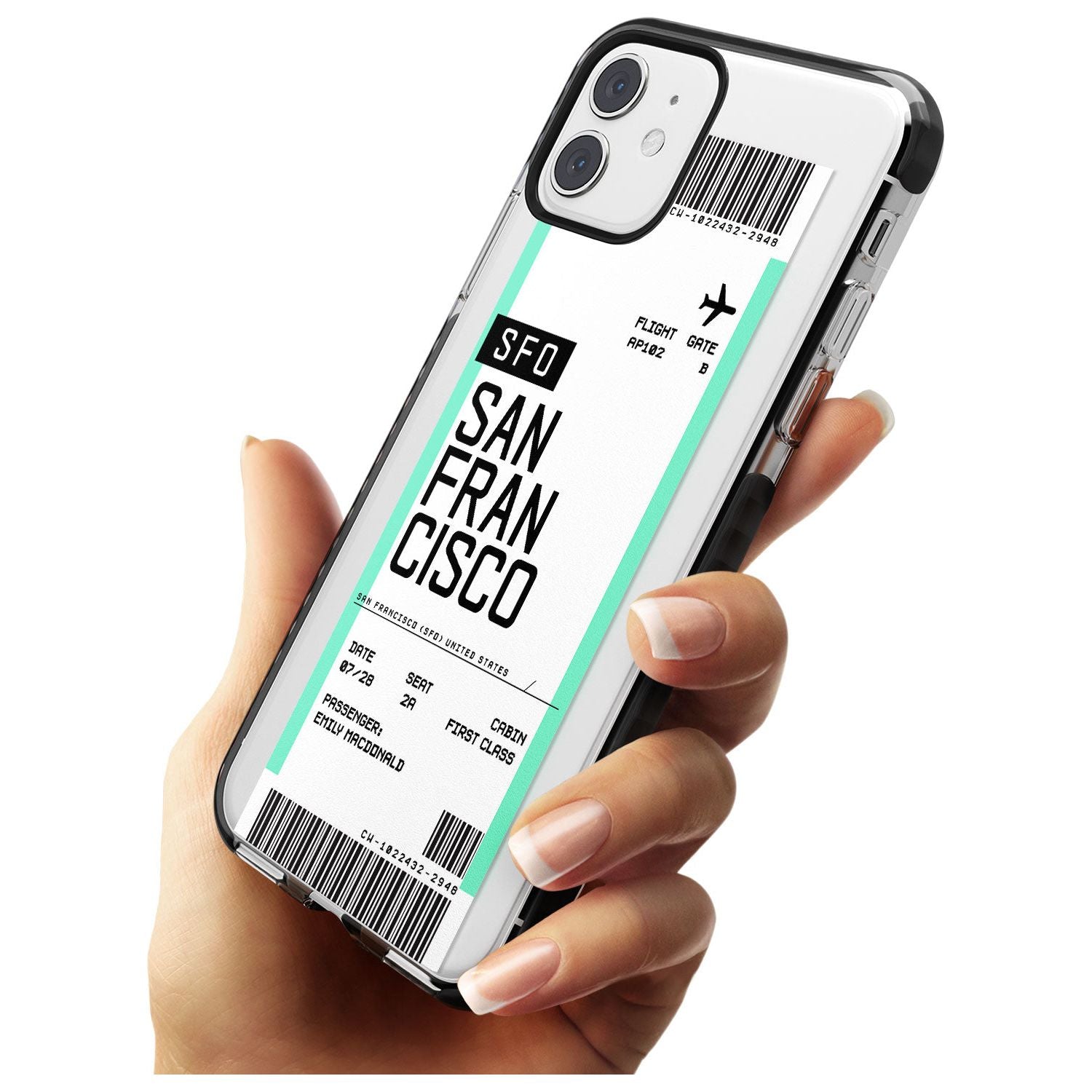 San Francisco Boarding Pass iPhone Case   Custom Phone Case - Case Warehouse