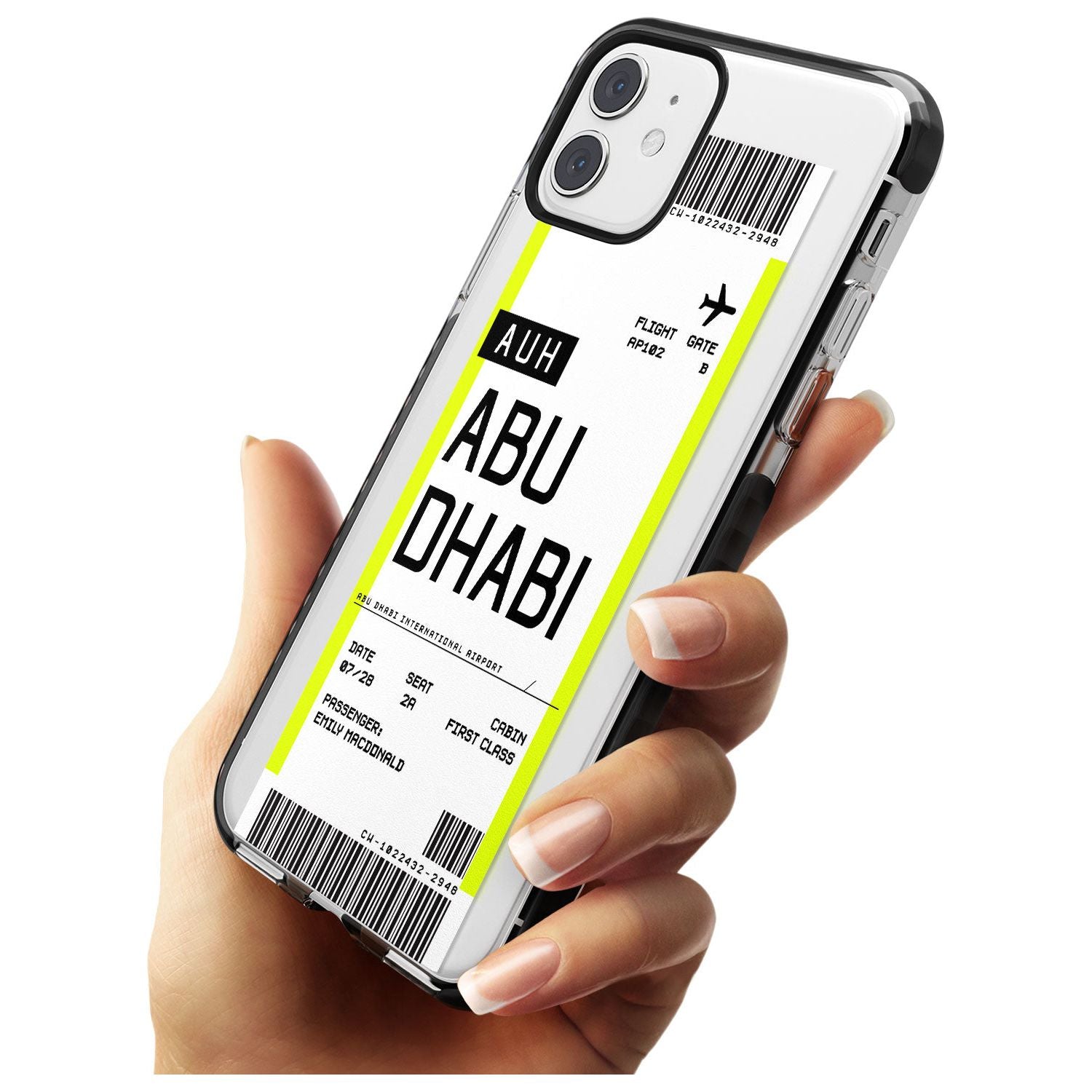Abu Dhabi Boarding Pass iPhone Case Custom Phone Case - Case Warehouse