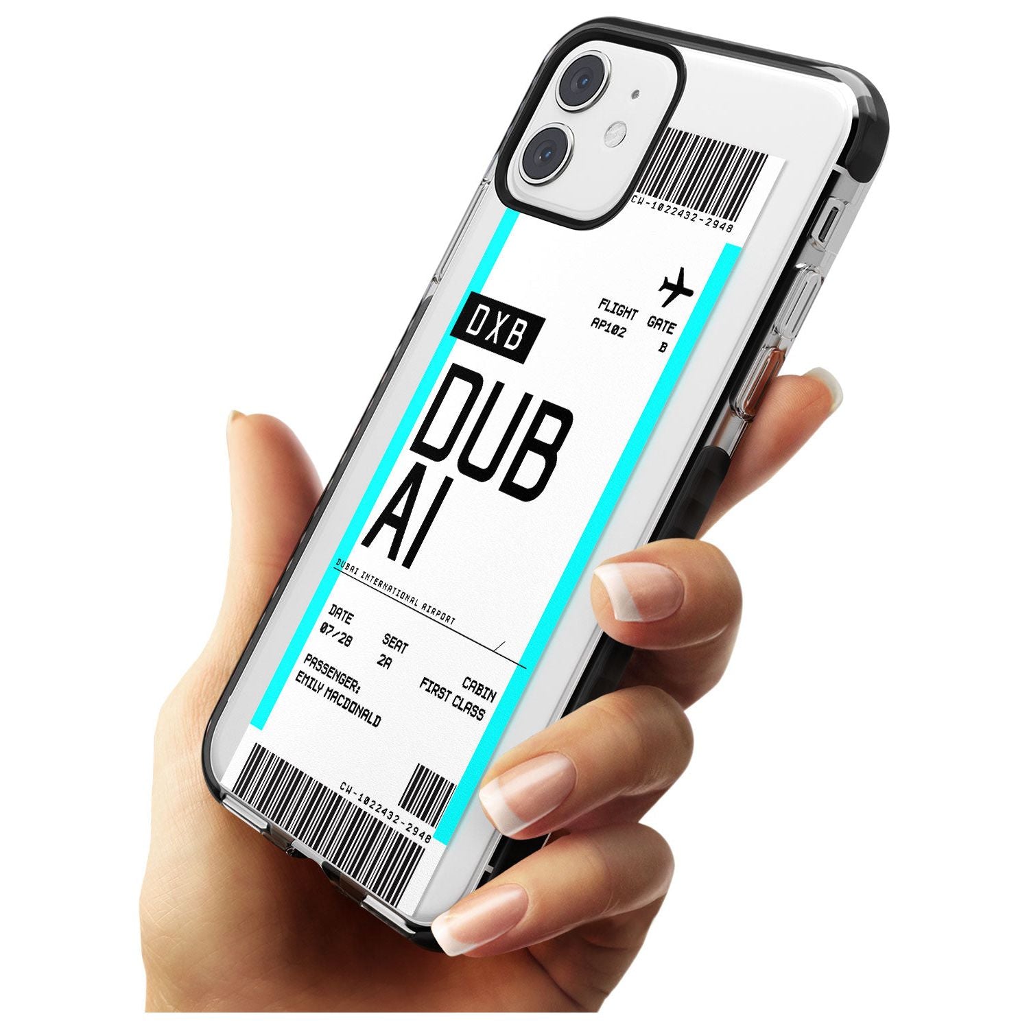 Dubai Boarding Pass iPhone Case Custom Phone Case - Case Warehouse