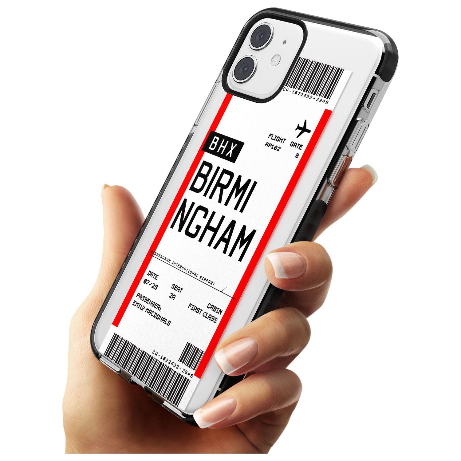 Birmingham Boarding Pass Custom Phone Case - Case Warehouse