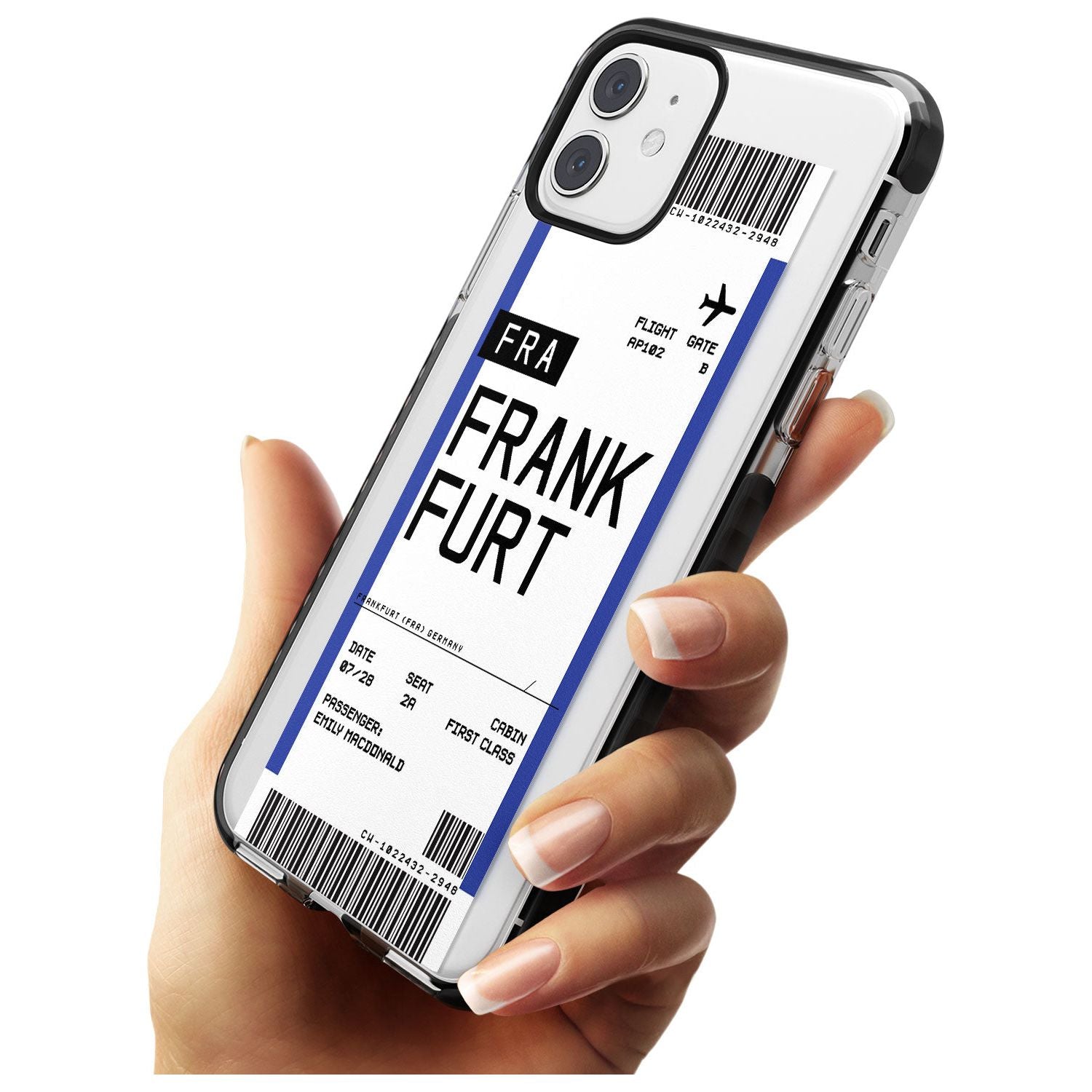 Frankfurt Boarding Pass iPhone Case Custom Phone Case - Case Warehouse