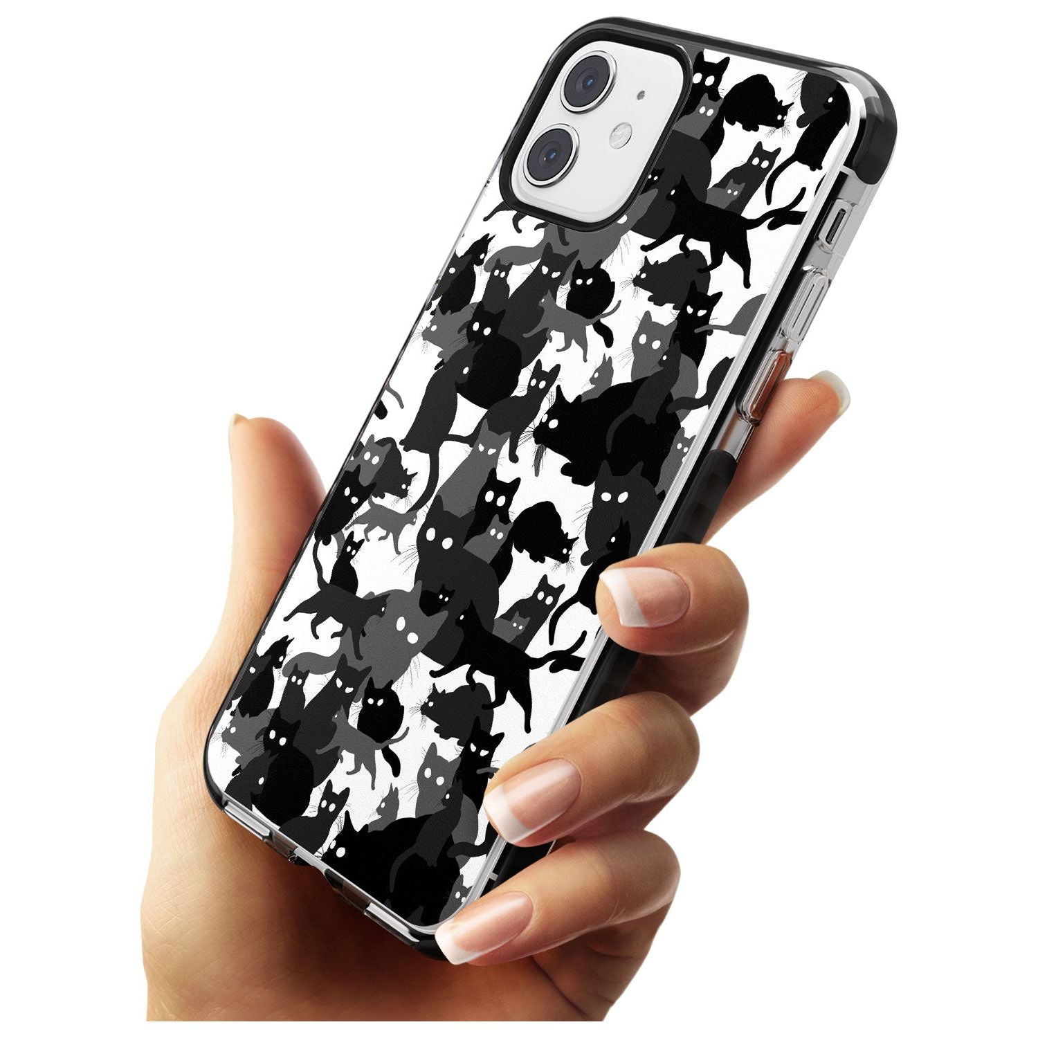 Black & White Cat Camouflage iPhone Case Phone Case - Case Warehouse