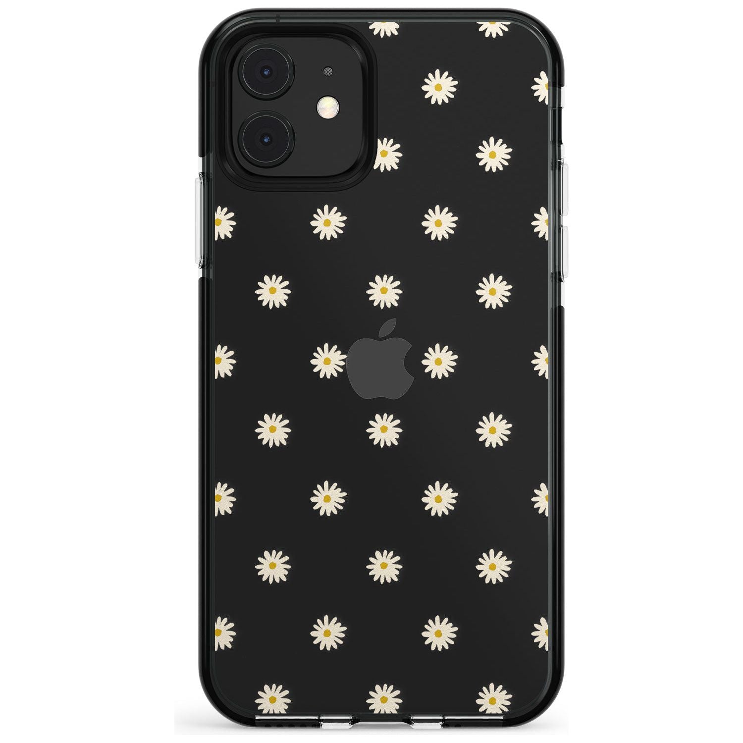 Daisy Pattern - Clear Cute Floral Design Pink Fade Impact Phone Case for iPhone 11 Pro Max