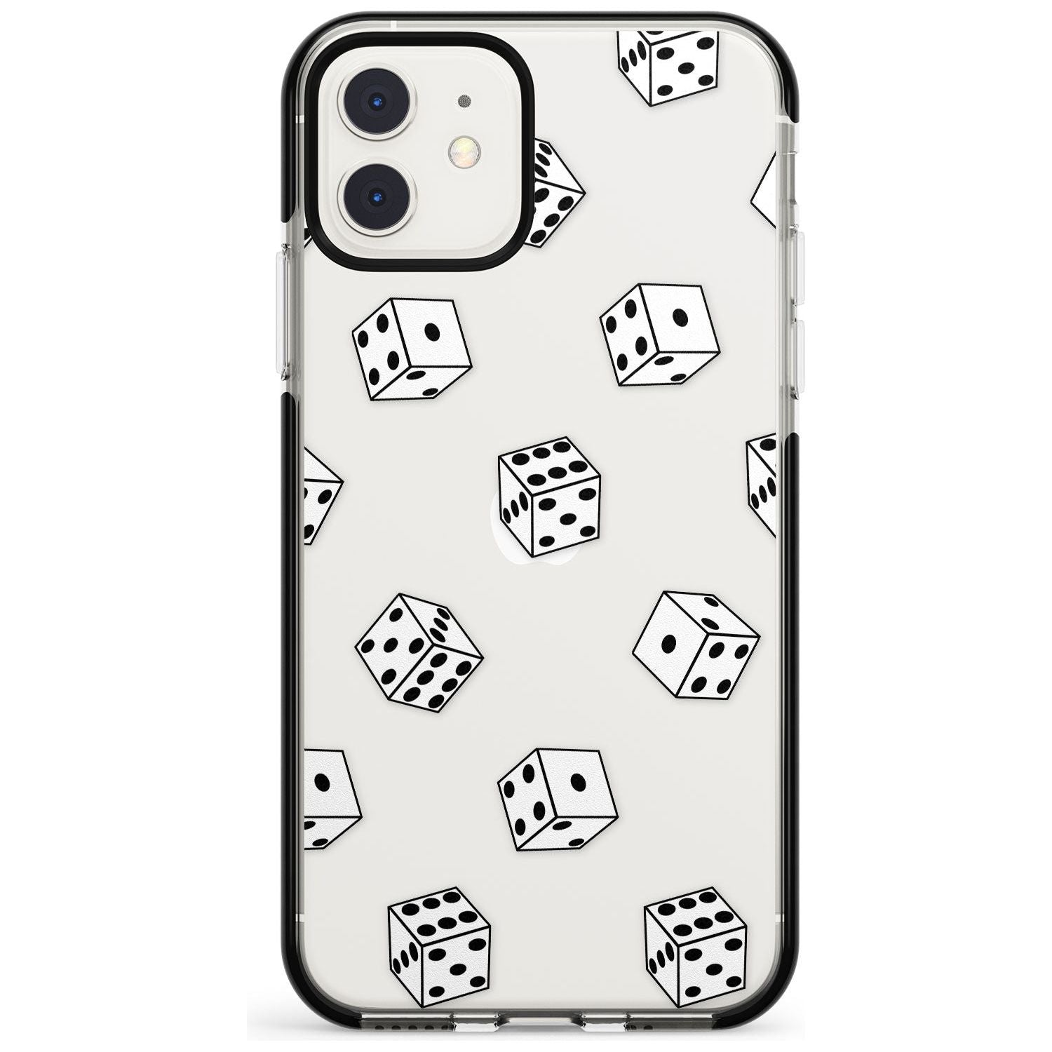 Clear Dice Pattern Black Impact Phone Case for iPhone 11 Pro Max