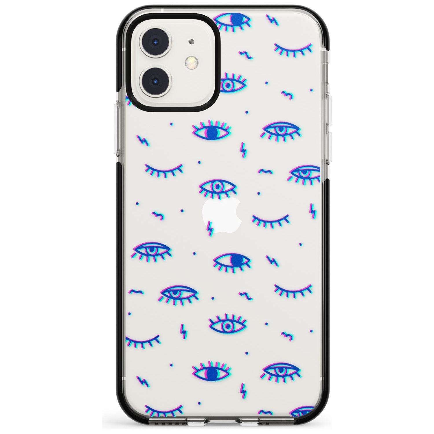 Duotone Psychedelic Eyes Black Impact Phone Case - Case Warehouse