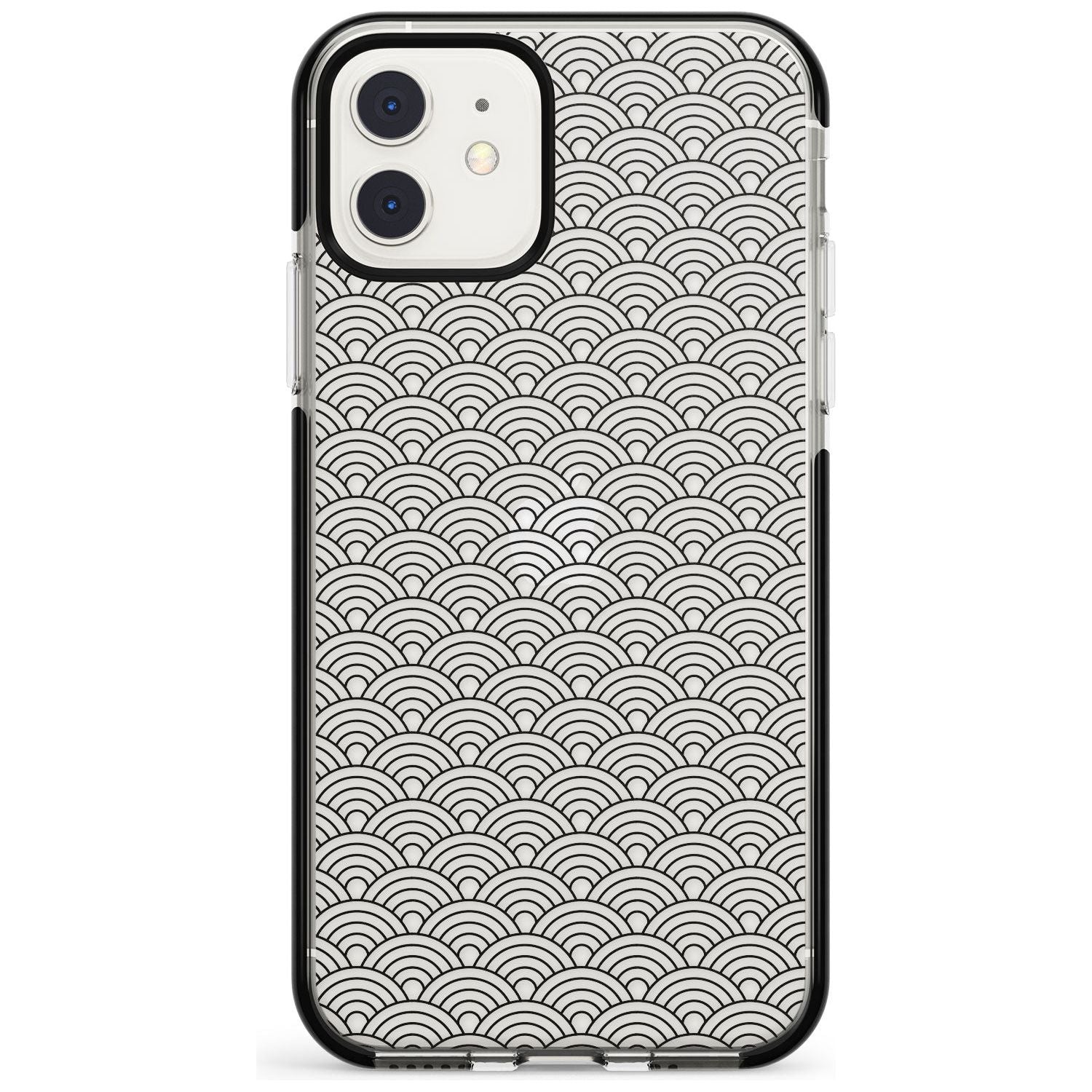 Abstract Lines: Scalloped Pattern Pink Fade Impact Phone Case for iPhone 11 Pro Max