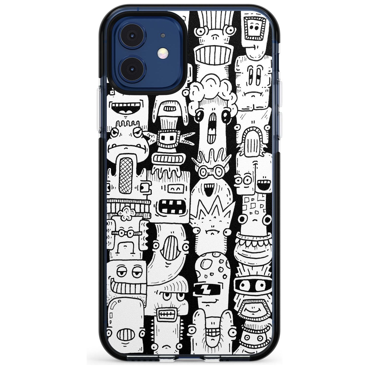 Monochrome Heads Black Impact Phone Case for iPhone 11 Pro Max
