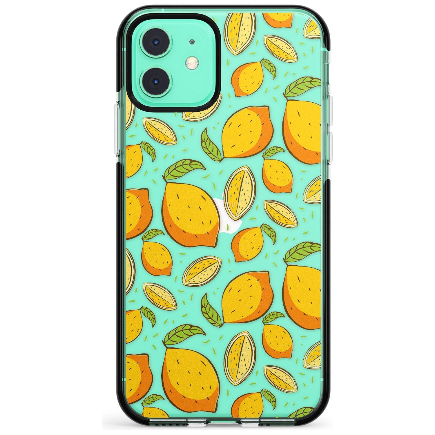 Lemon Pattern Black Impact Phone Case for iPhone 11 Pro Max