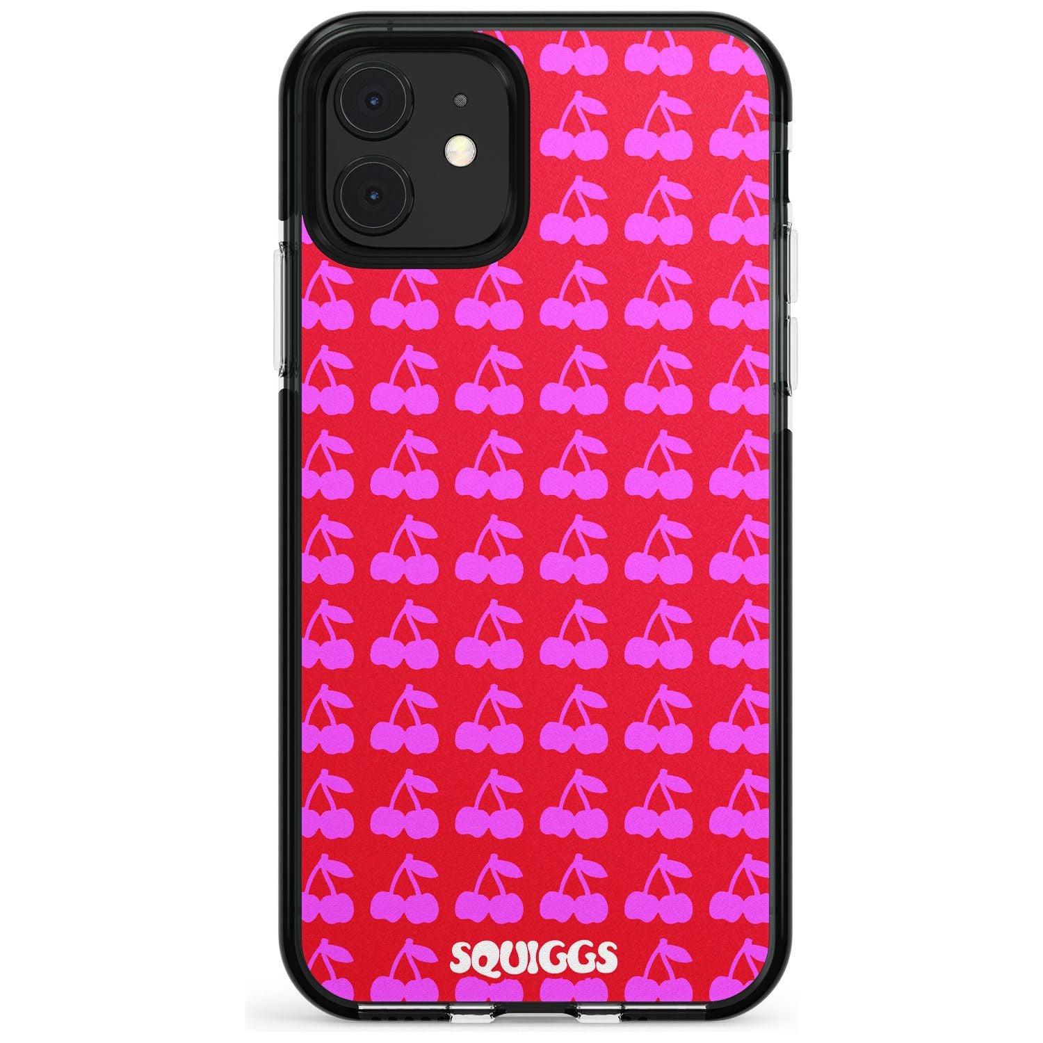 Red Cherries Pink Fade Impact Phone Case for iPhone 11 Pro Max