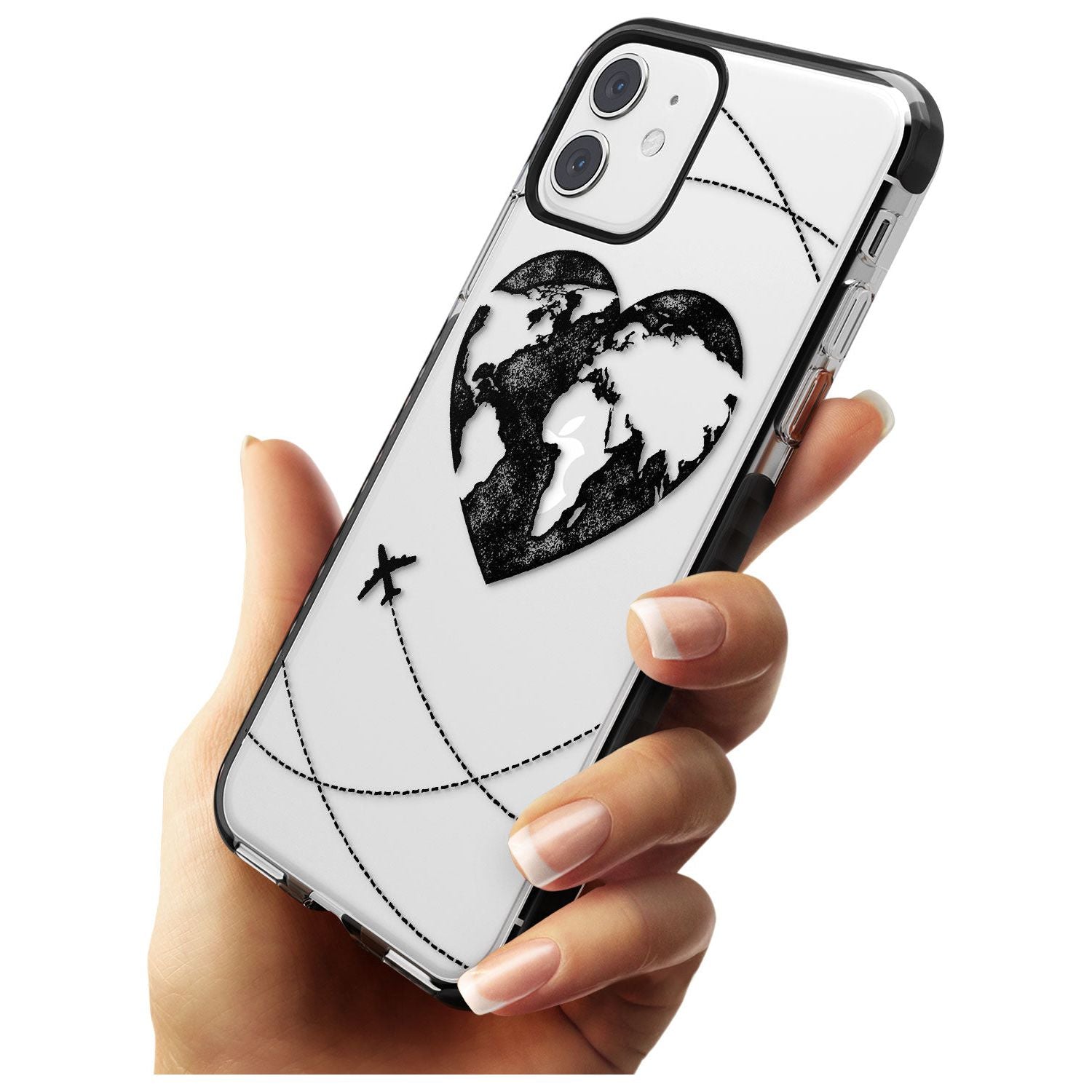 Globe Heart iPhone Case Phone Case - Case Warehouse