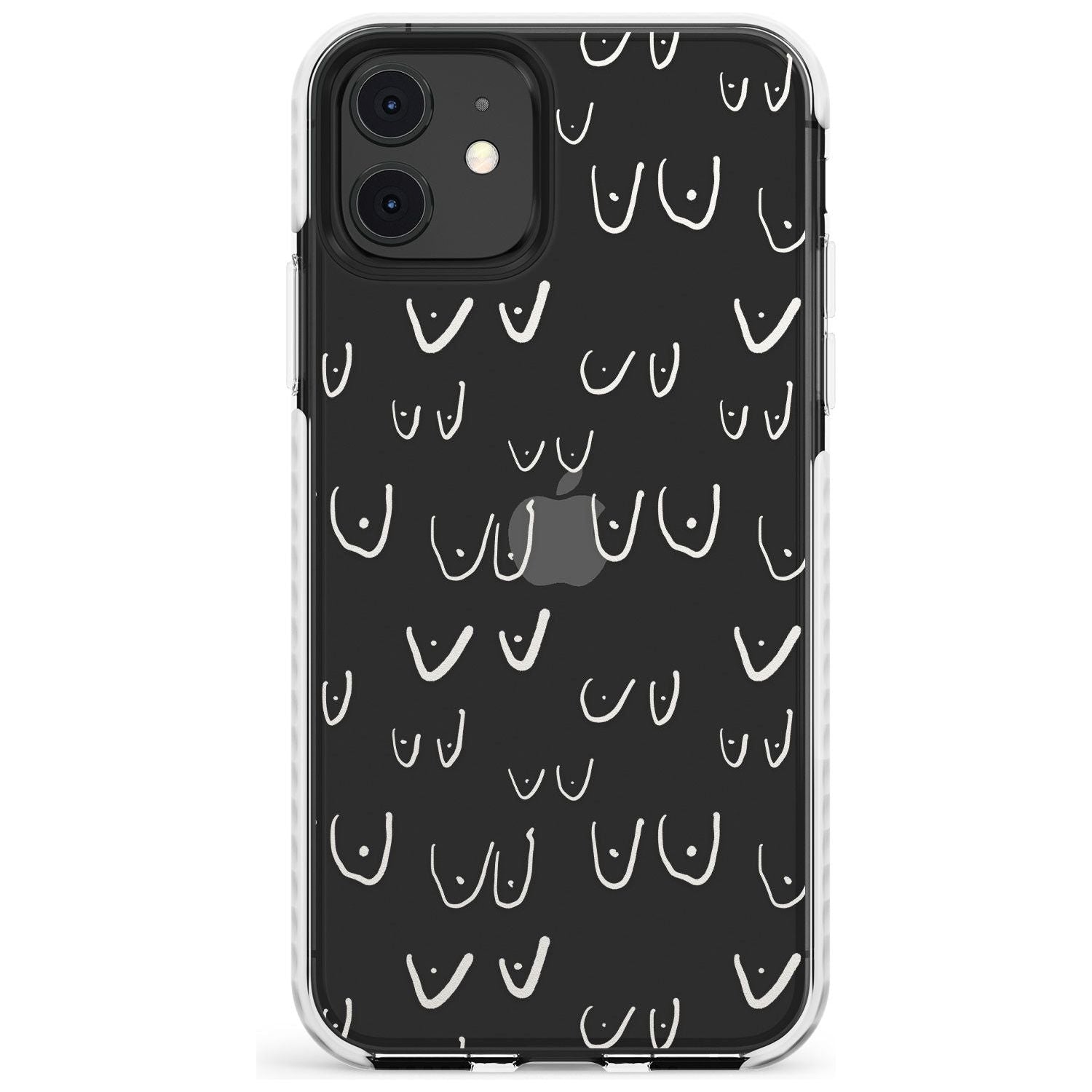 Boob Pattern (White) Slim TPU Phone Case for iPhone 11