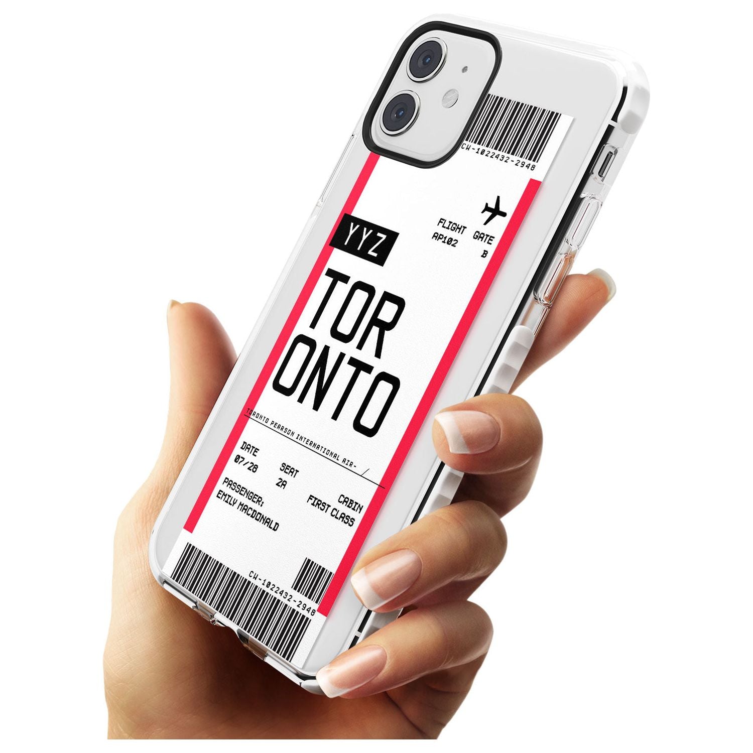 Toronto Boarding Pass iPhone Case Custom Phone Case - Case Warehouse