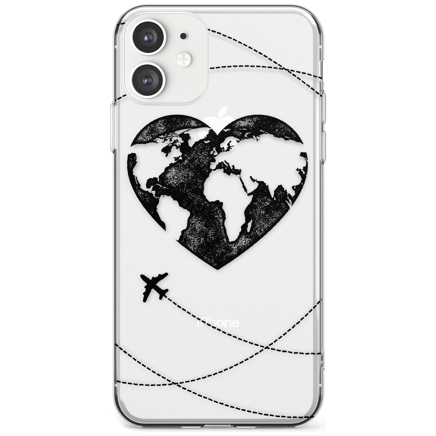 Globe Heart iPhone Case Slim Case Phone Case - Case Warehouse