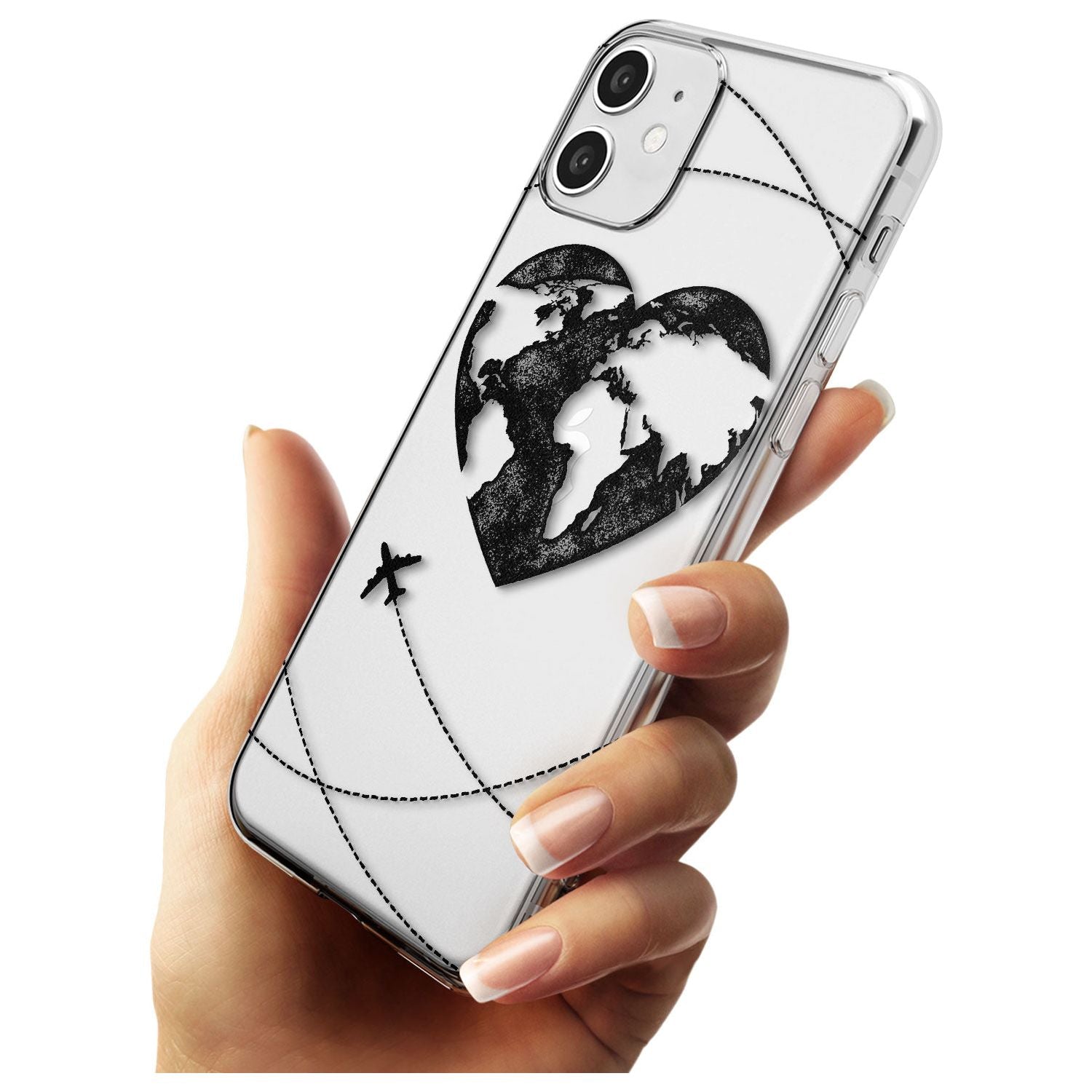Globe Heart iPhone Case Phone Case - Case Warehouse