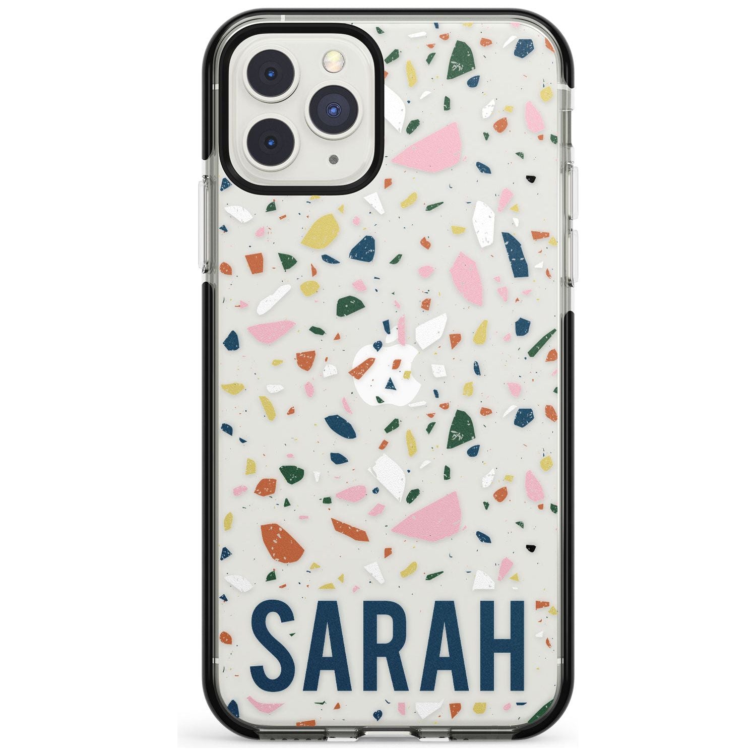 Customised Terrazzo iPhone Case Black Impact Custom Phone Case - Case Warehouse