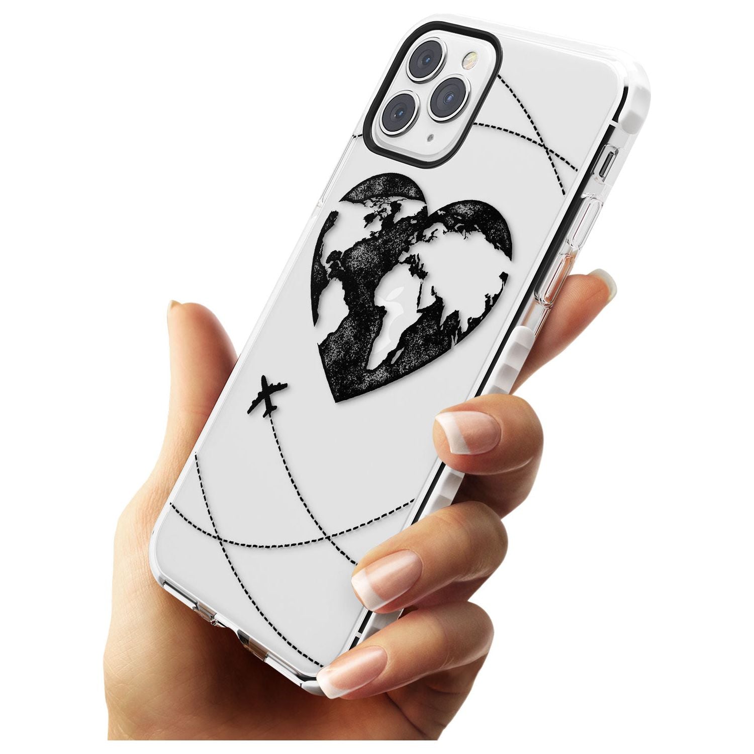 Globe Heart iPhone Case Phone Case - Case Warehouse
