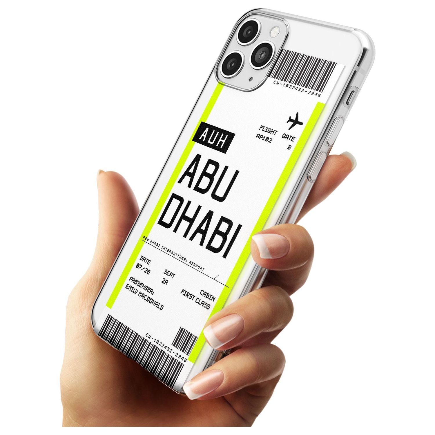 Abu Dhabi Boarding Pass iPhone Case Custom Phone Case - Case Warehouse