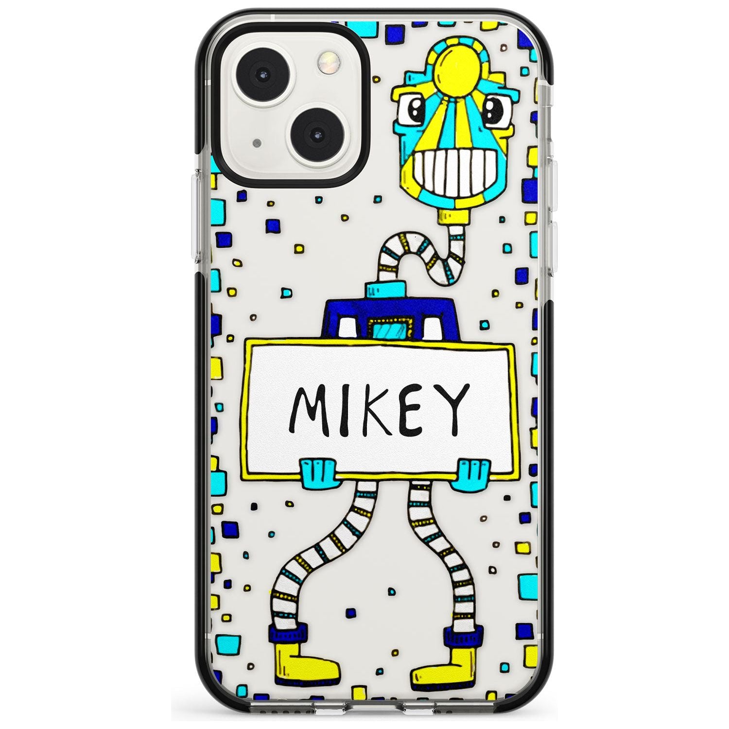 Personalised Custom Tubes Guy Black Impact Phone Case for iPhone 13 & 13 Mini