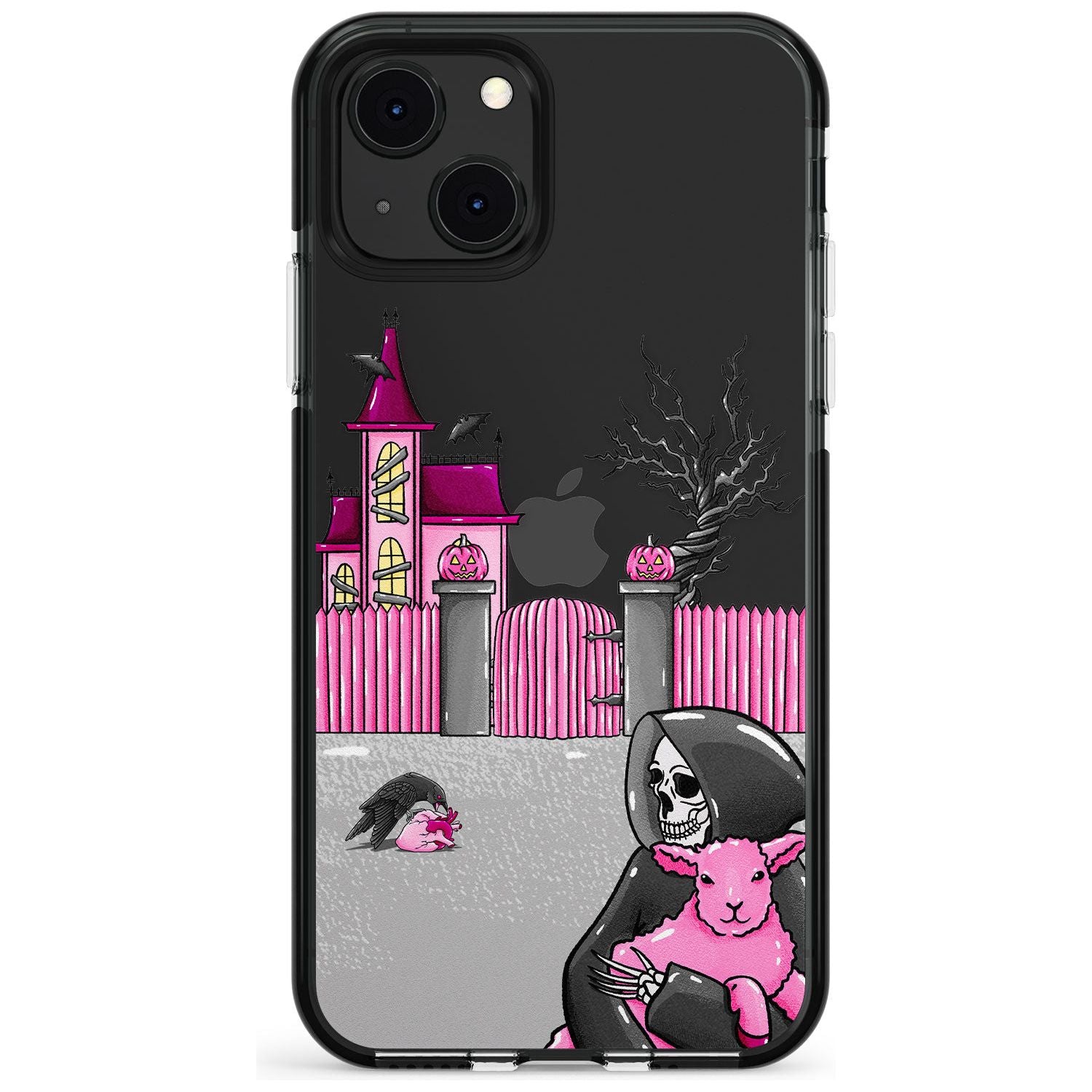 Left With My Heart Black Impact Phone Case for iPhone 13 & 13 Mini