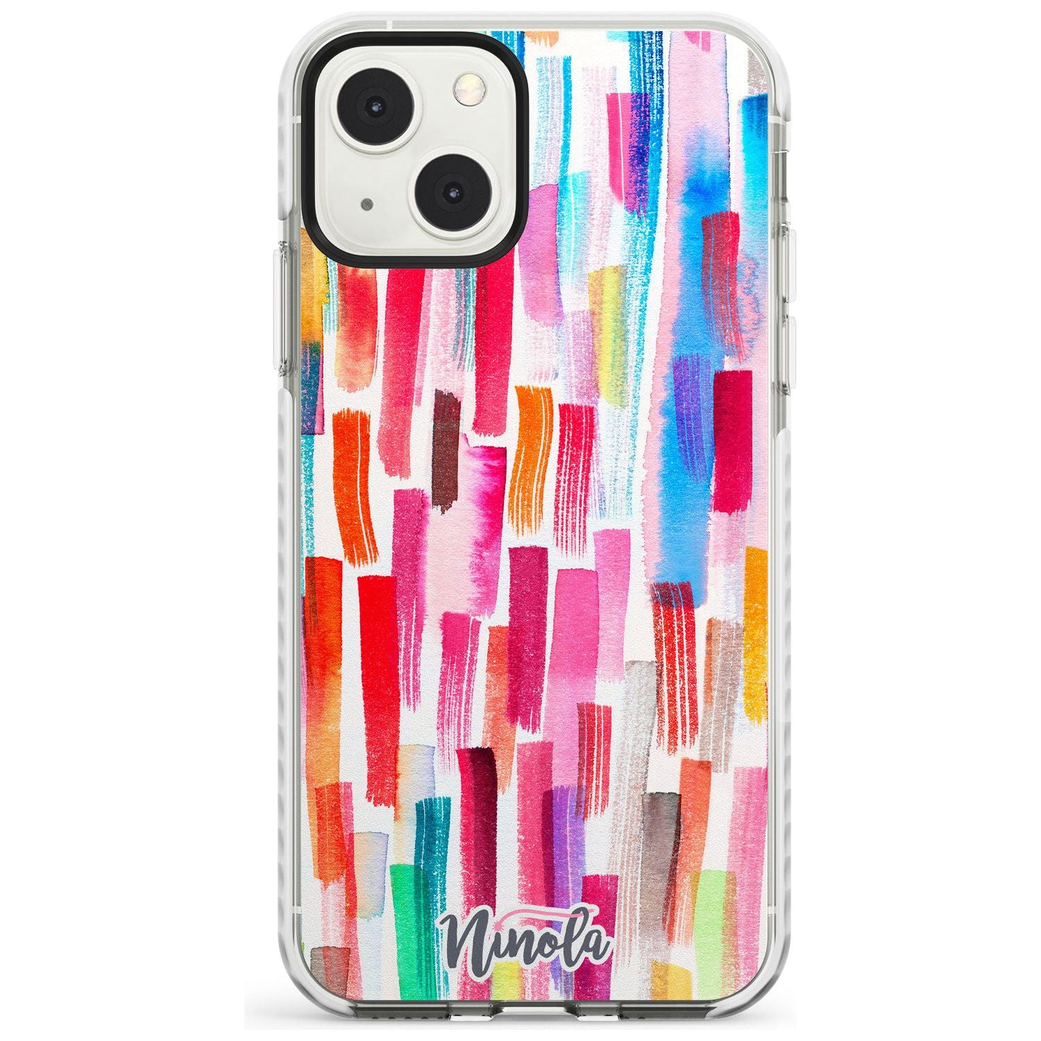 Colorful Brushstrokes Phone Case iPhone 13 Mini / Impact Case Blanc Space