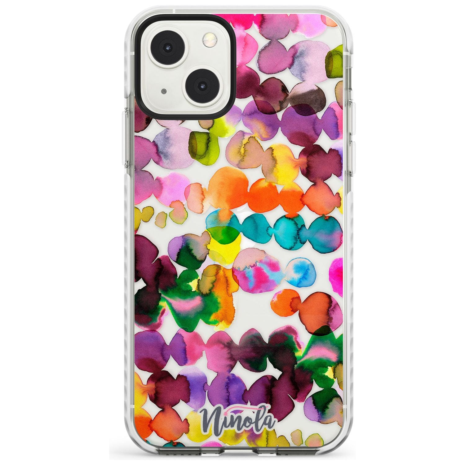 Ink Bleeding Dots Phone Case iPhone 13 Mini / Impact Case Blanc Space