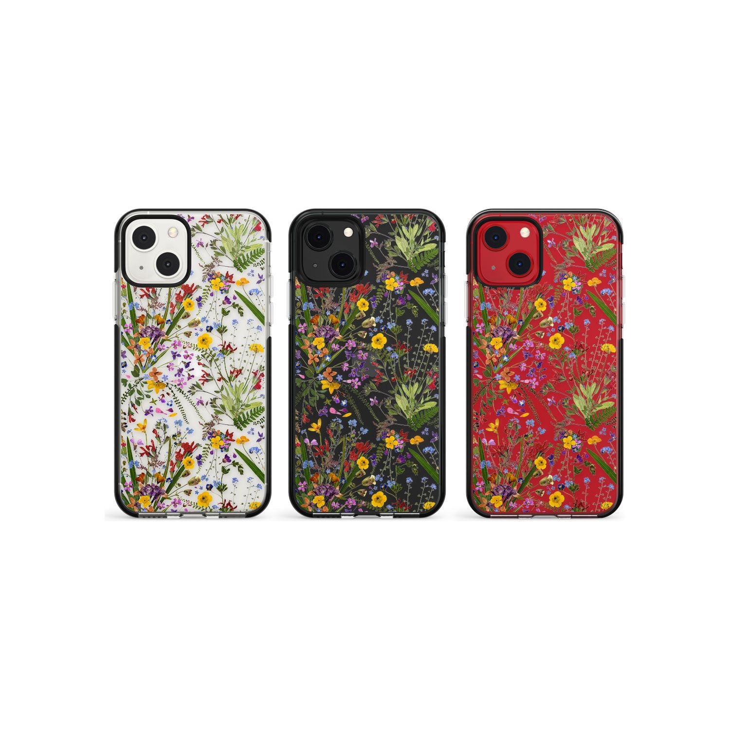 White Stars on Clear Phone Case for iPhone 13 Mini