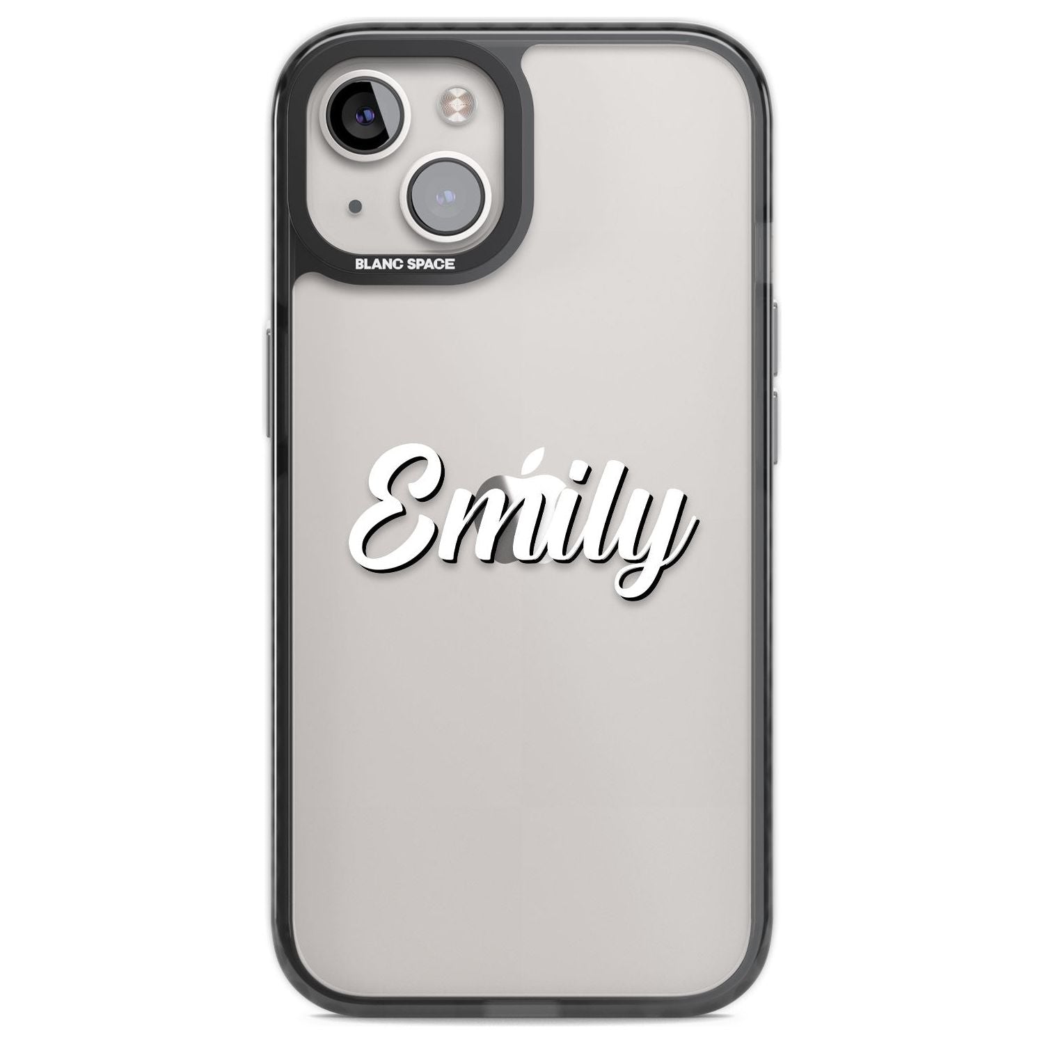 Personalised Clear Text 1B Custom Phone Case iPhone 12 / Black Impact Case,iPhone 13 / Black Impact Case,iPhone 12 Pro / Black Impact Case,iPhone 14 / Black Impact Case,iPhone 15 Plus / Black Impact Case,iPhone 15 / Black Impact Case Blanc Space