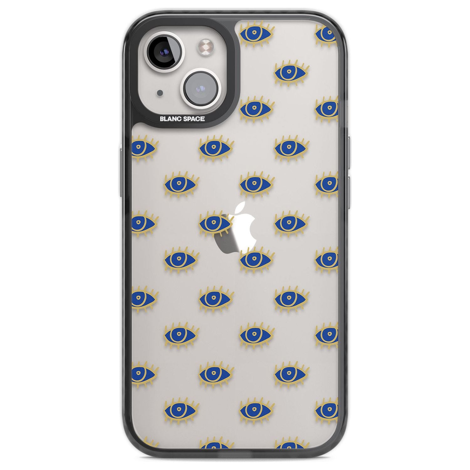 Gold Eyes (Clear) Psychedelic Eyes Pattern Phone Case iPhone 12 / Black Impact Case,iPhone 13 / Black Impact Case,iPhone 12 Pro / Black Impact Case,iPhone 14 / Black Impact Case,iPhone 15 Plus / Black Impact Case,iPhone 15 / Black Impact Case Blanc Space
