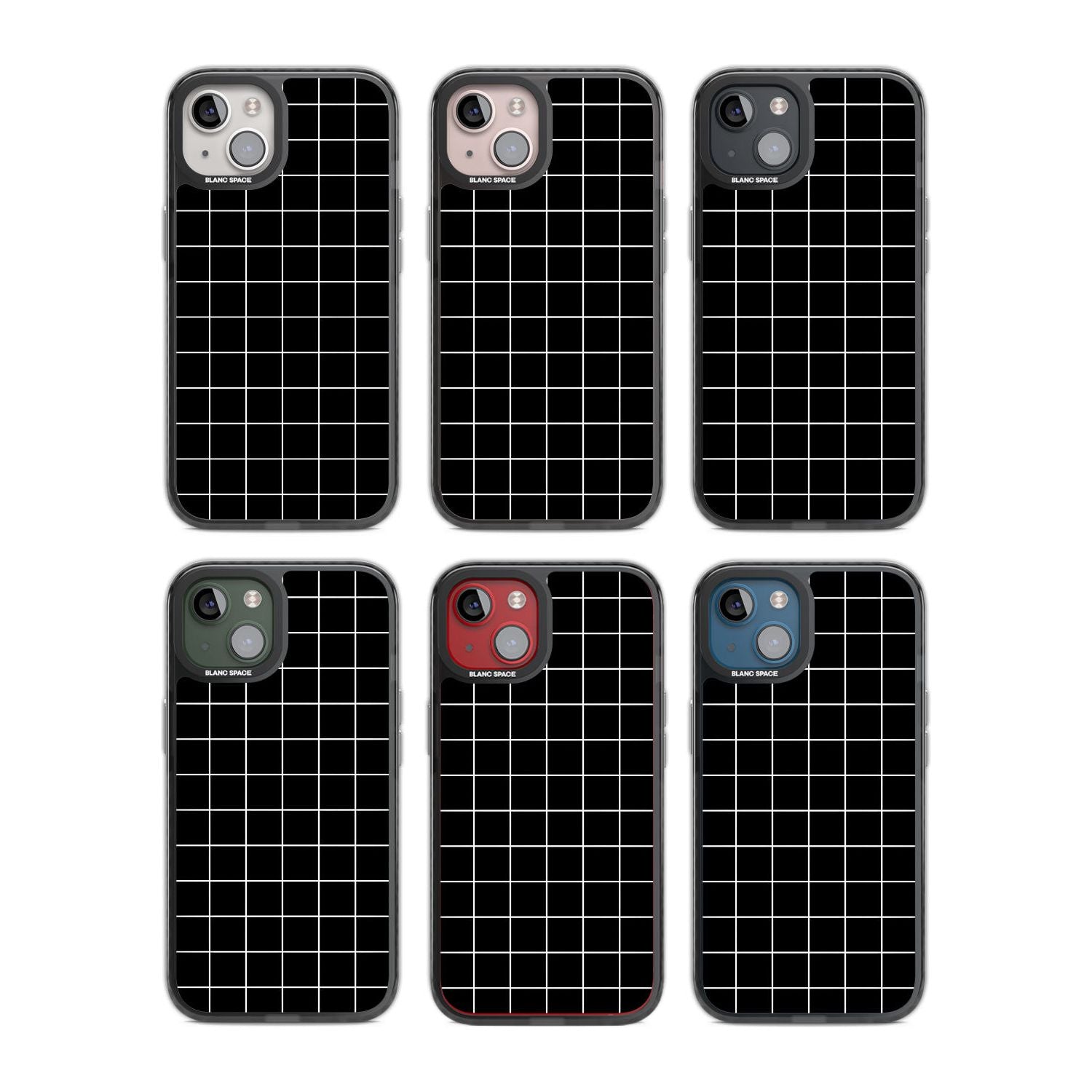 Minimalist Grid Pattern Black