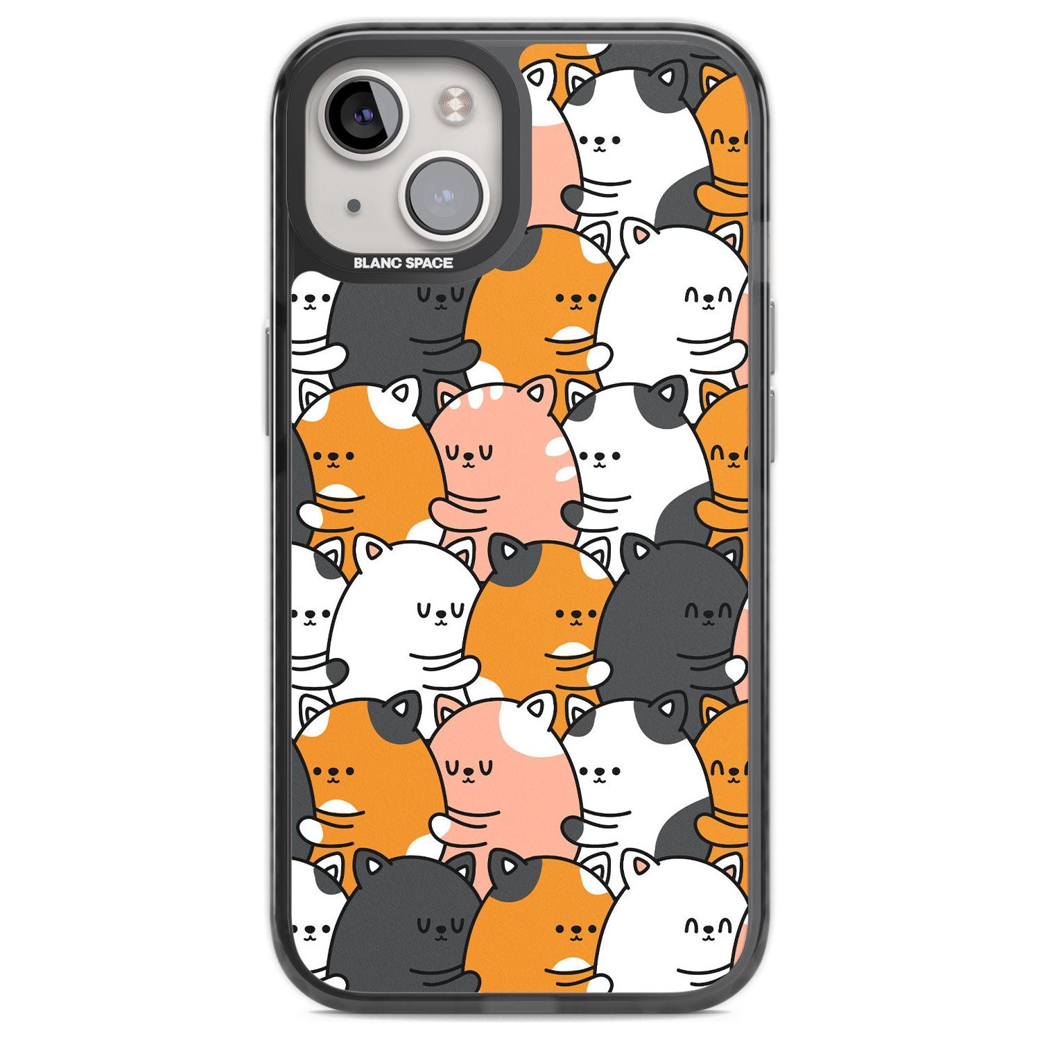 Spooning Cats Kawaii Pattern