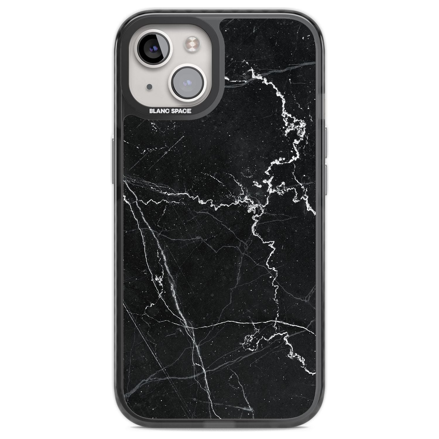 Bold Black Marble with White Texture Phone Case iPhone 13 / Black Impact Case,iPhone 14 / Black Impact Case,iPhone 15 / Black Impact Case,iPhone 15 Plus / Black Impact Case Blanc Space