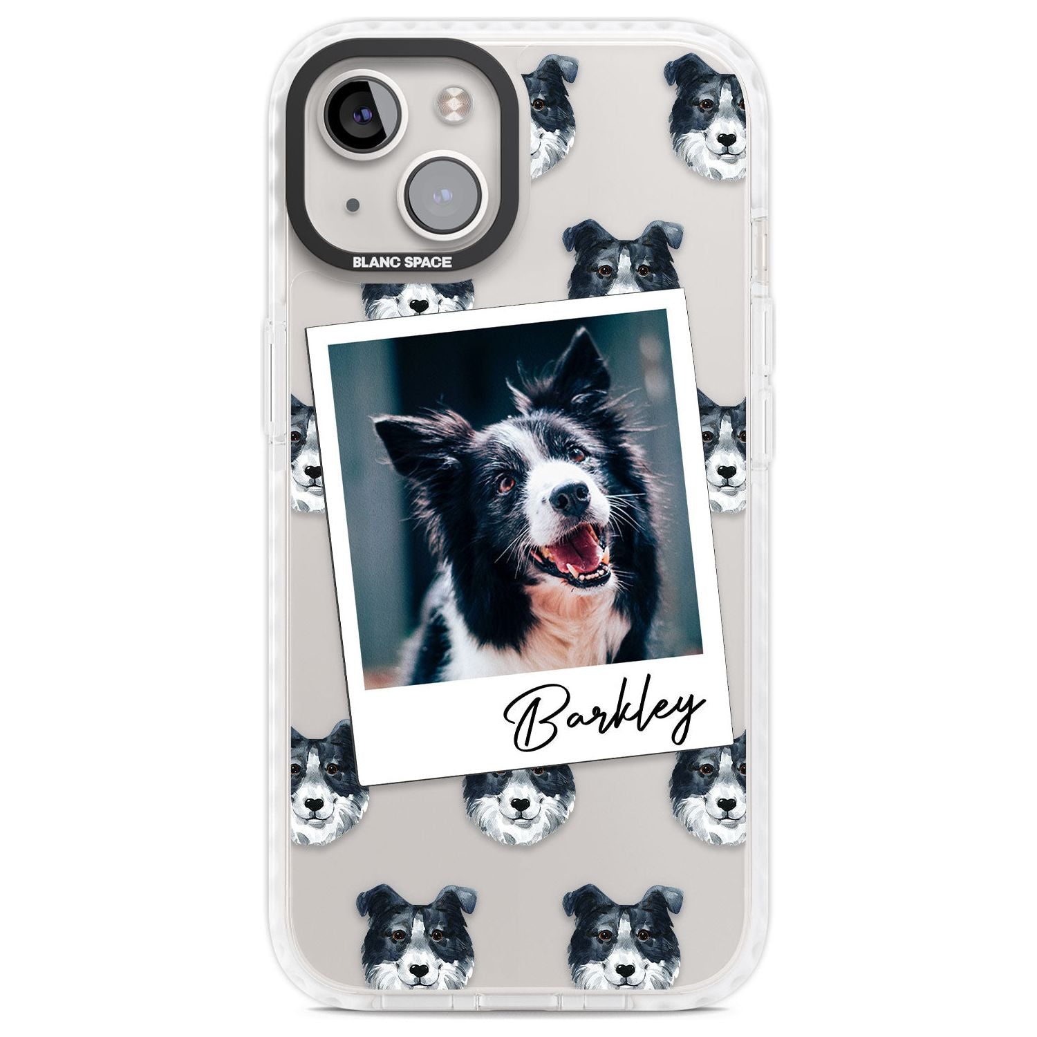 Personalised Border Collie - Dog Photo Custom Phone Case iPhone 13 / Impact Case,iPhone 14 / Impact Case,iPhone 15 Plus / Impact Case,iPhone 15 / Impact Case Blanc Space