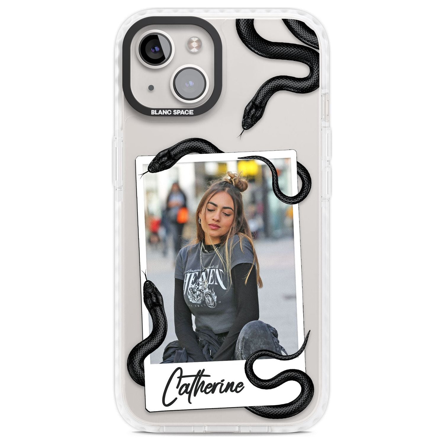 Personalised Snake Instant PhotoPhone Case for iPhone 14