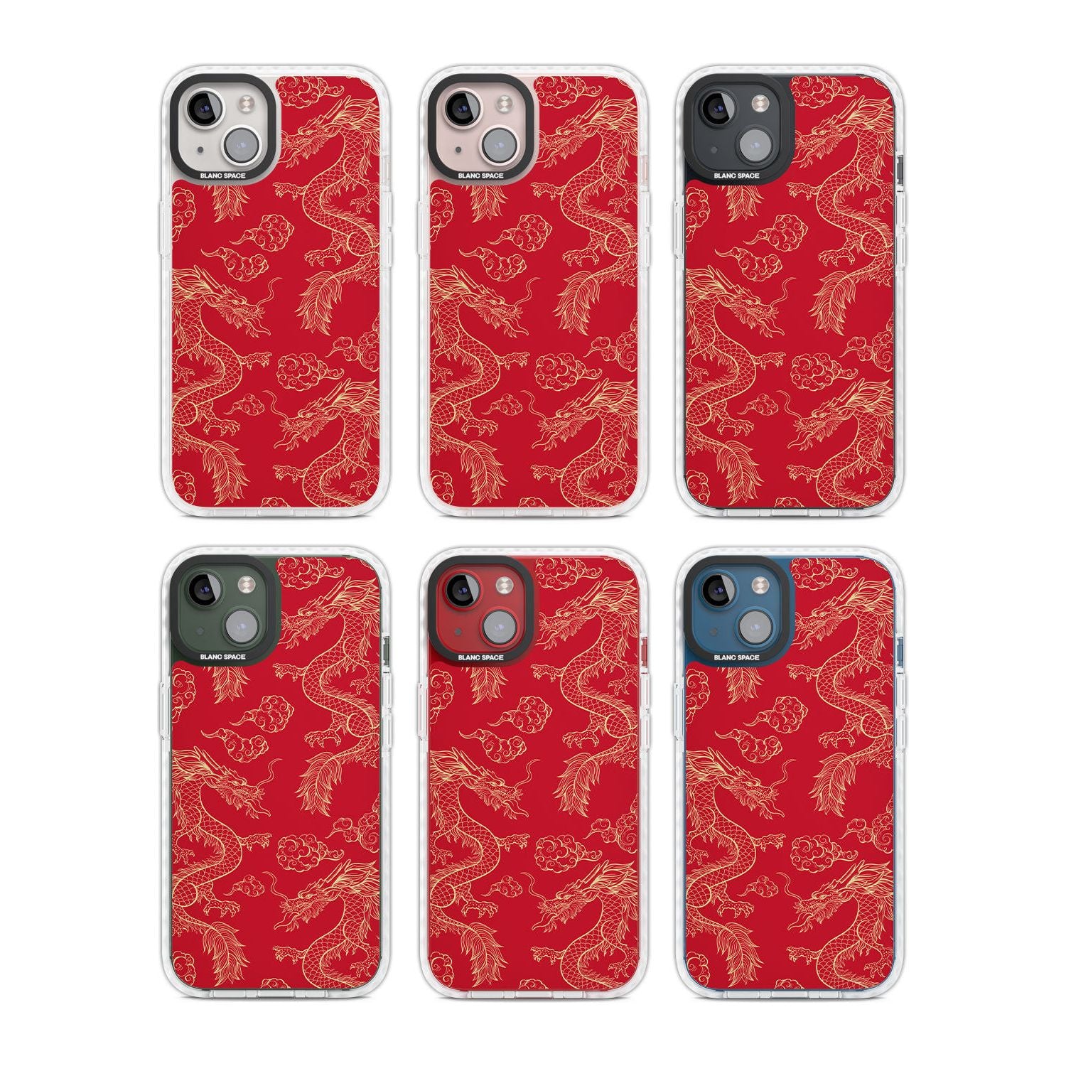 Red And Gold Dragon Pattern