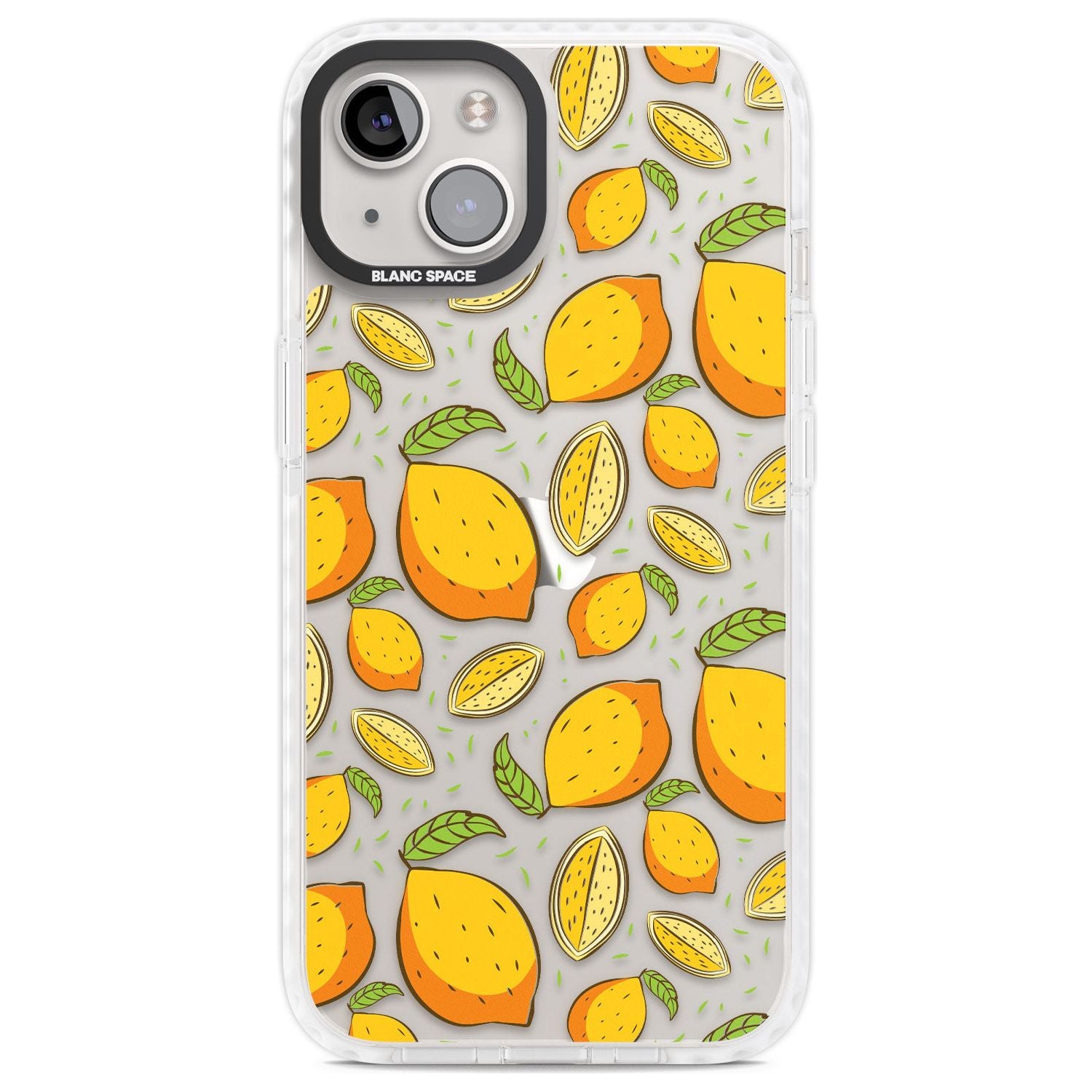 Lemon Pattern Phone Case iPhone 13 / Impact Case,iPhone 14 / Impact Case,iPhone 15 Plus / Impact Case,iPhone 15 / Impact Case Blanc Space