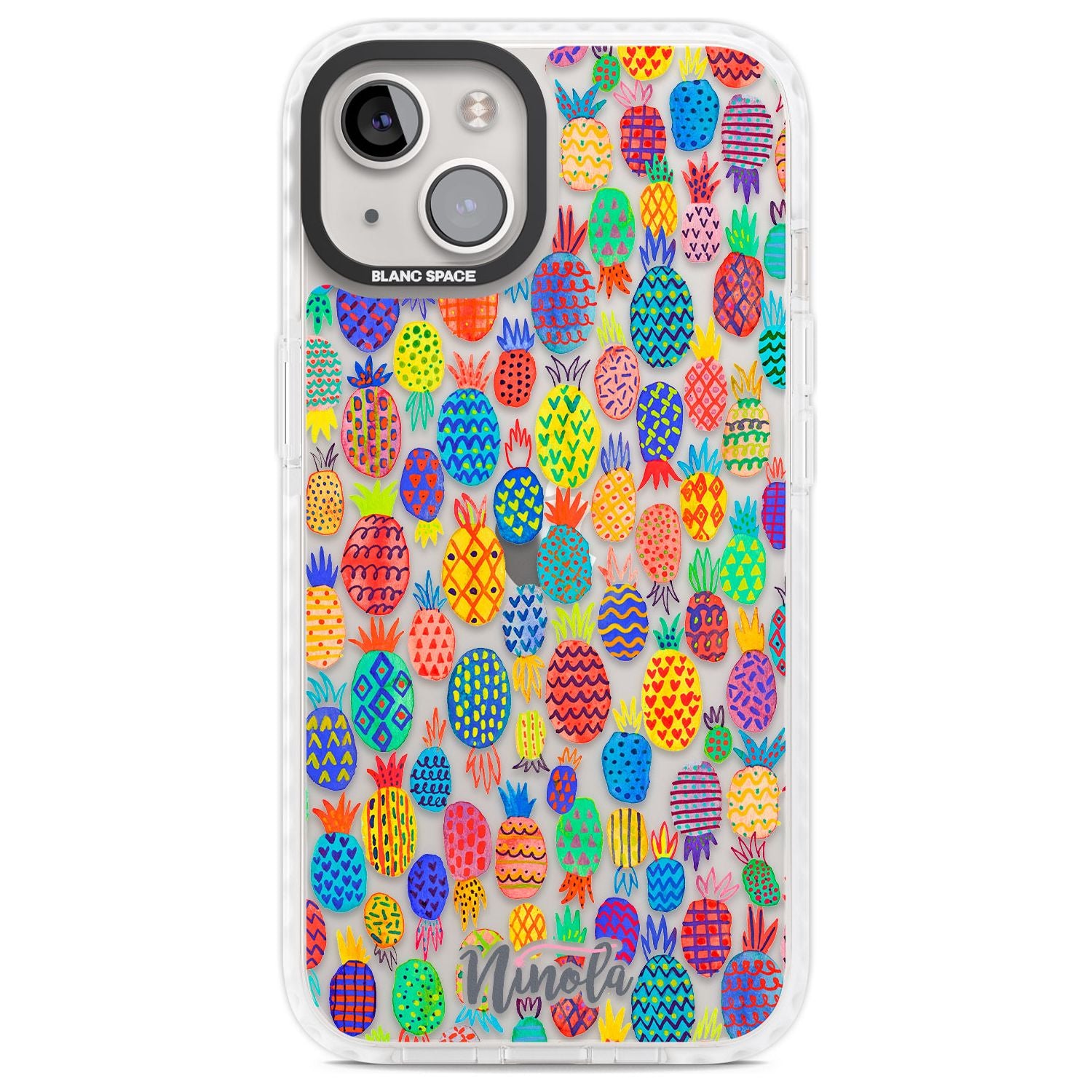 Cute Pineapples Phone Case iPhone 13 / Impact Case,iPhone 14 / Impact Case,iPhone 15 Plus / Impact Case,iPhone 15 / Impact Case Blanc Space