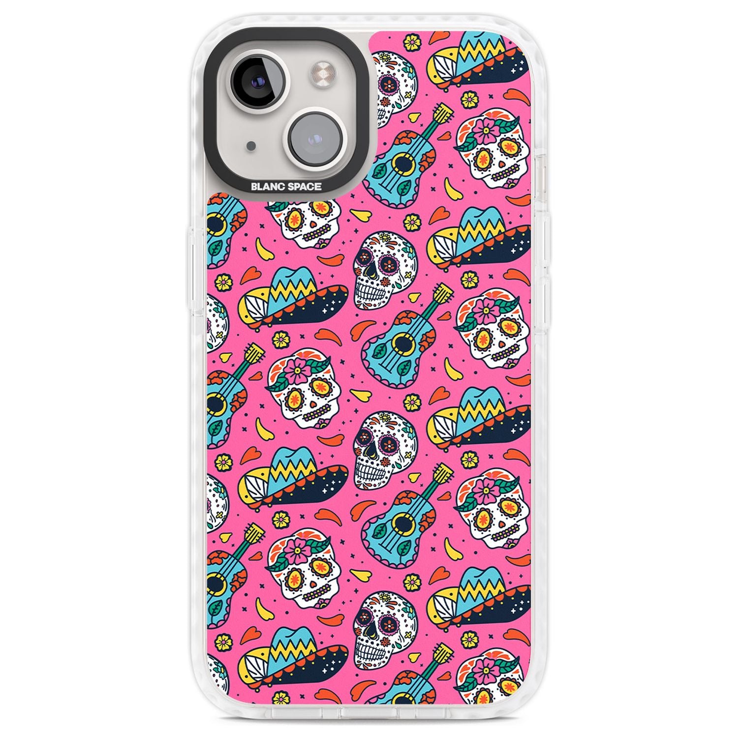 Pink Day Of The Dead Pattern