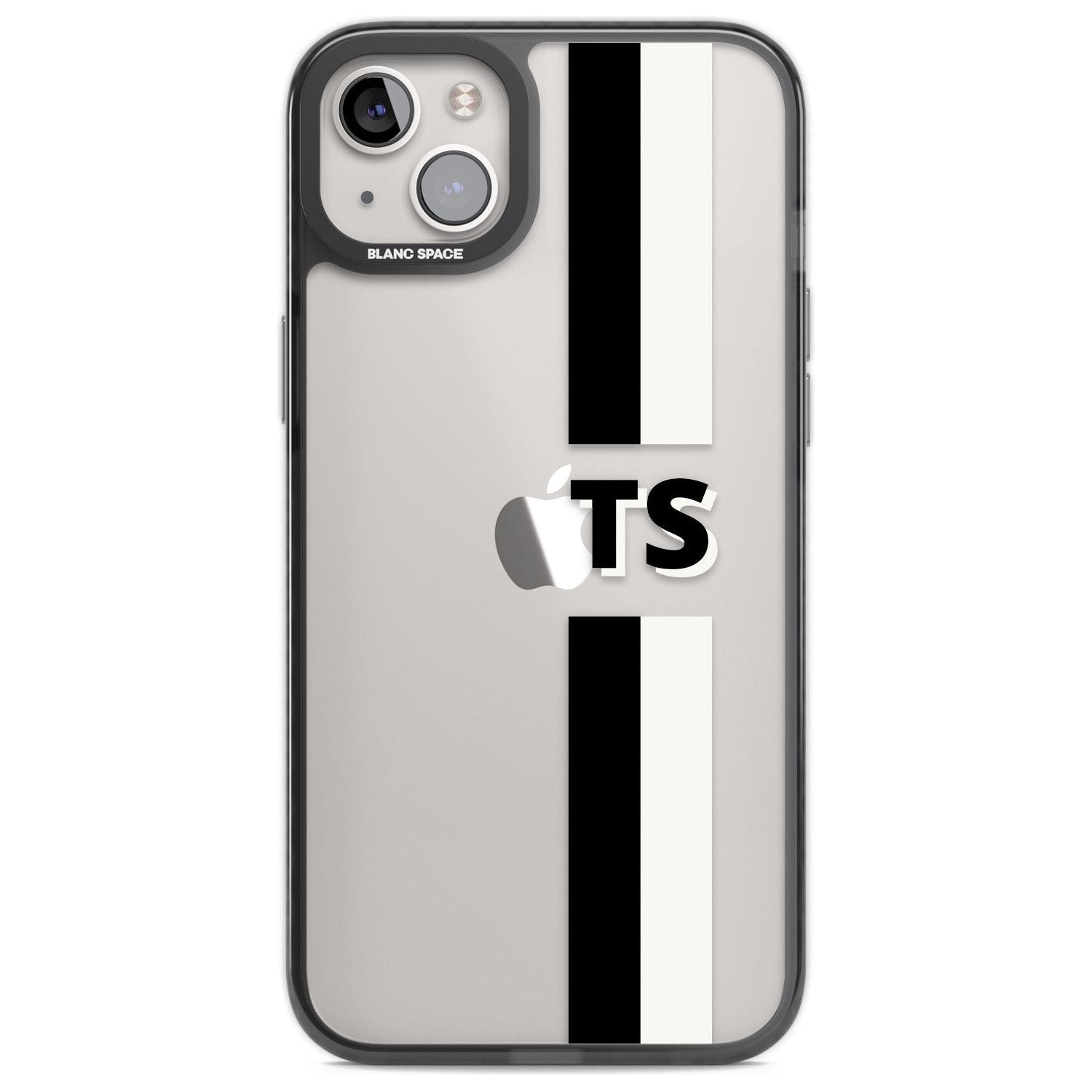 Personalised Clear Text 6A Custom Phone Case iPhone 14 Plus / Black Impact Case Blanc Space