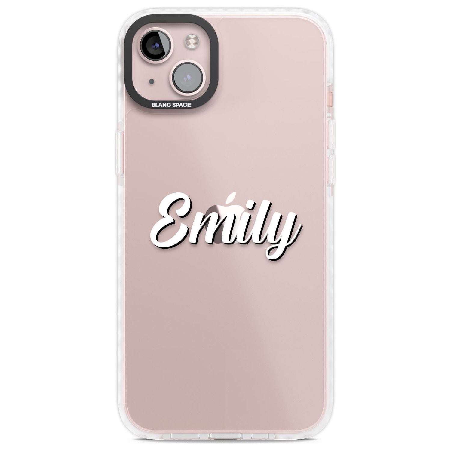 Personalised Clear Text 1B Custom Phone Case iPhone 14 Plus / Impact Case Blanc Space