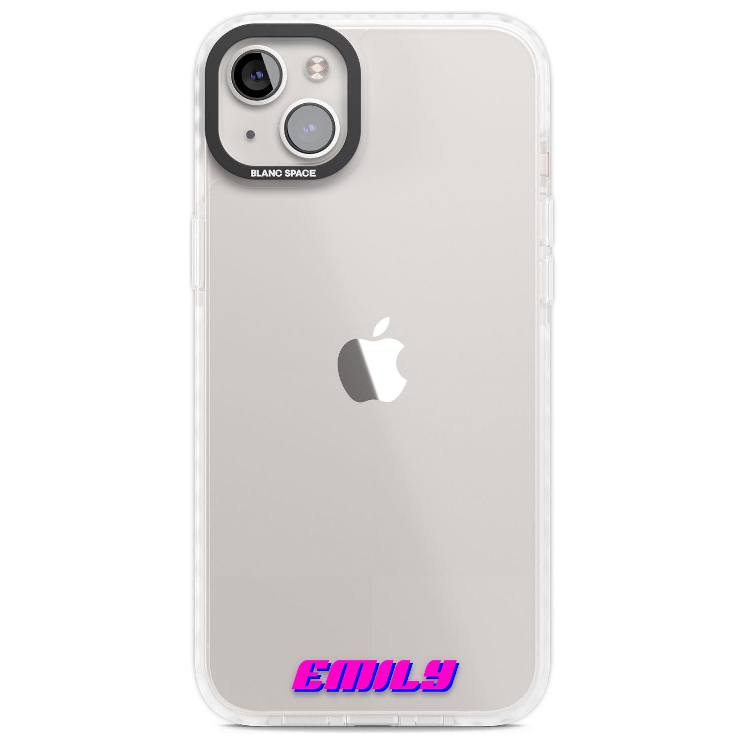 Personalised Clear Text 2C Custom Phone Case iPhone 14 Plus / Impact Case Blanc Space