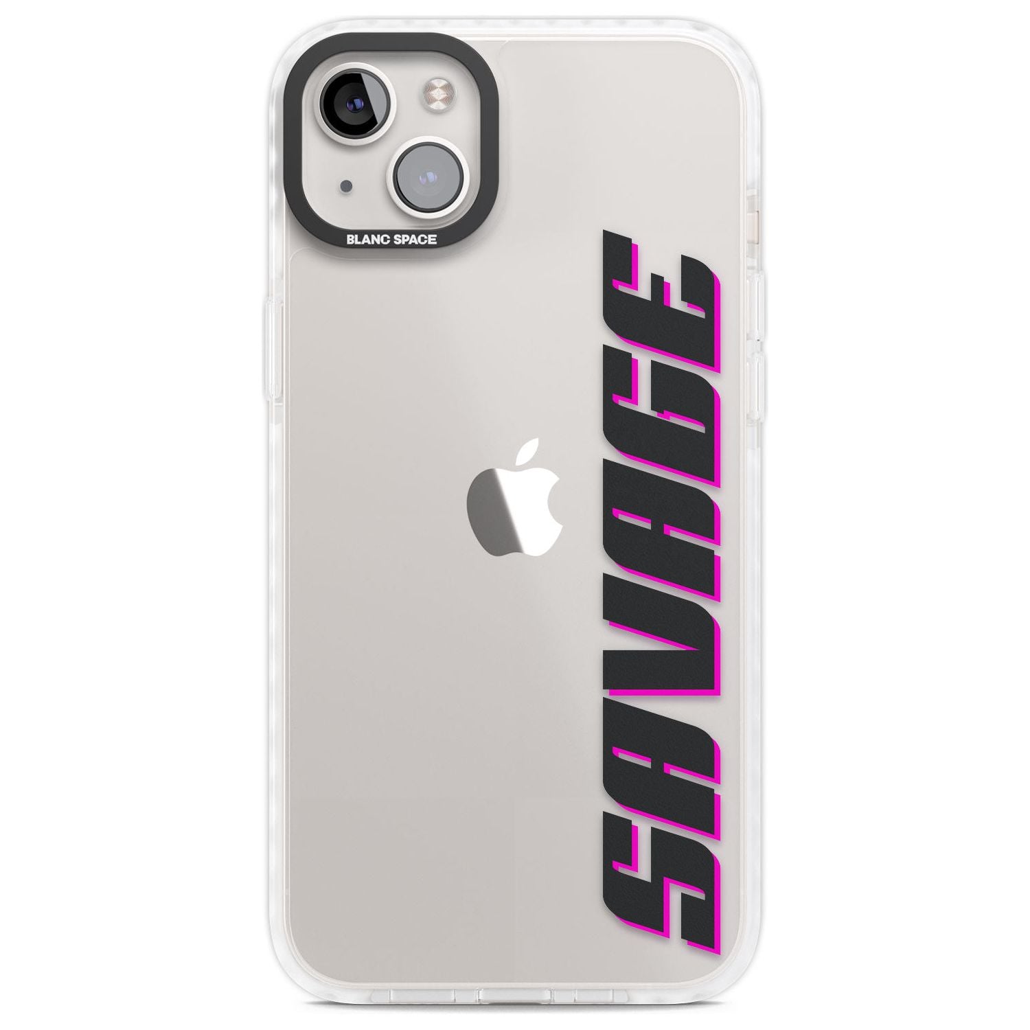 Personalised Clear Text 4C Custom Phone Case iPhone 14 Plus / Impact Case Blanc Space