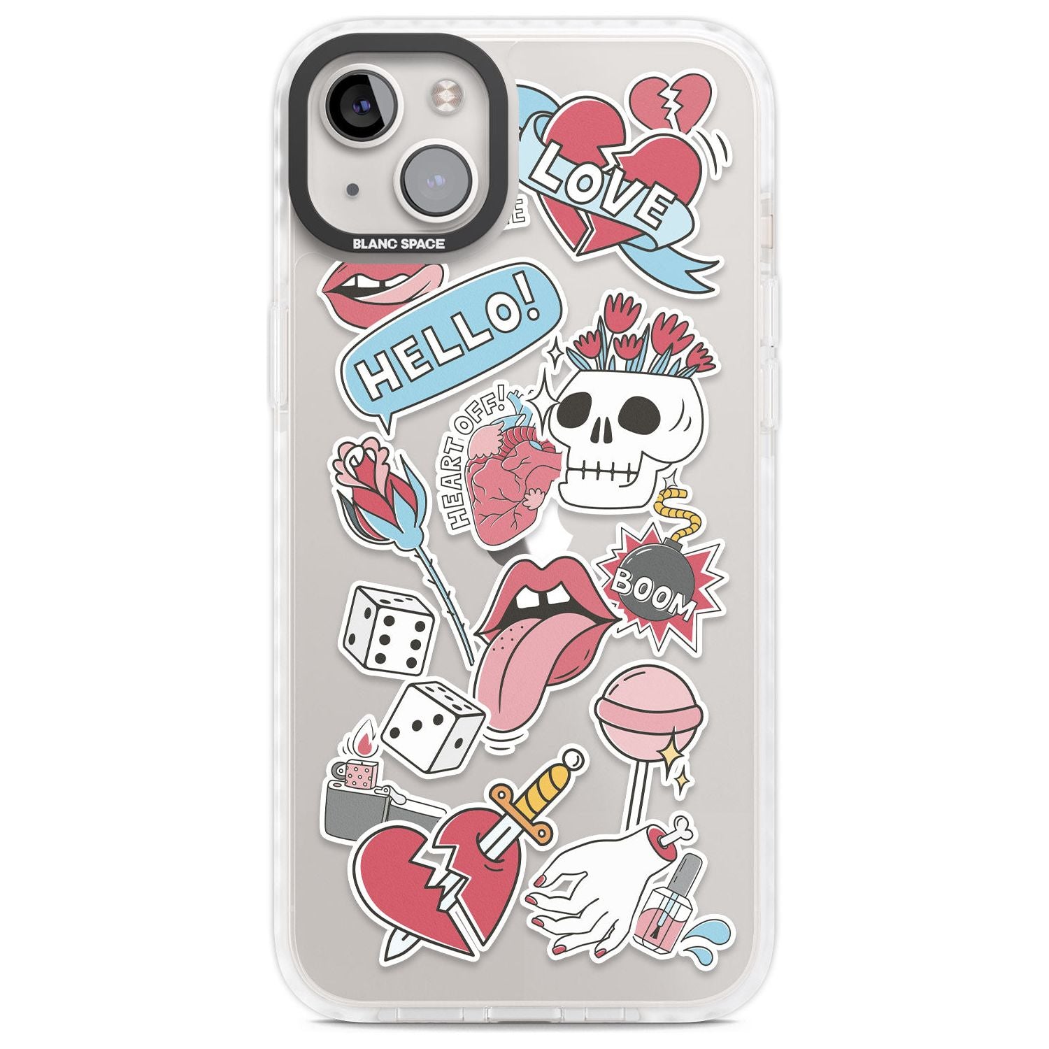 Skull & Flowers Stickers