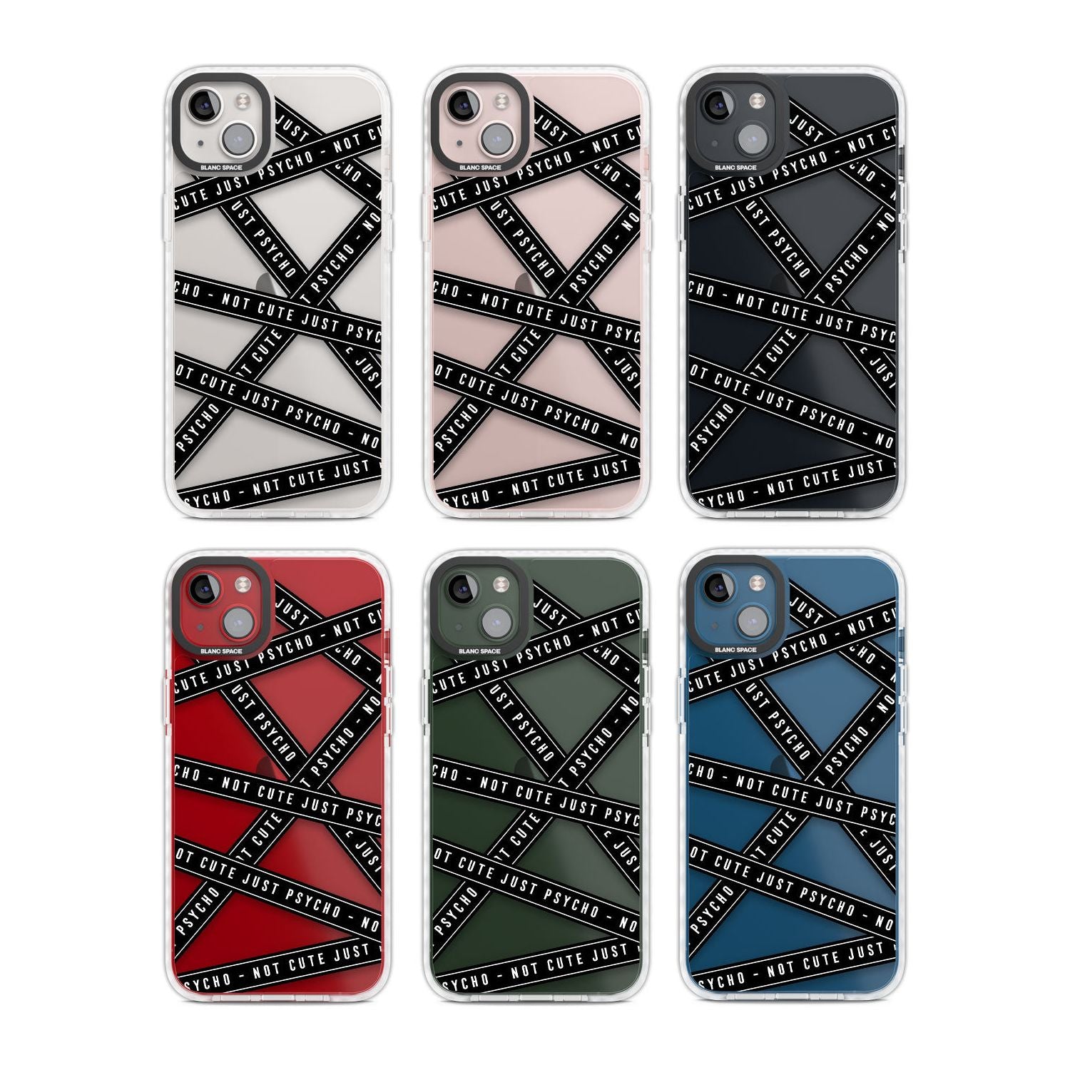 Caution Tape (Clear) Not Cute Just Psycho Phone Case iPhone 15 Pro Max / Black Impact Case,iPhone 15 Plus / Black Impact Case,iPhone 15 Pro / Black Impact Case,iPhone 15 / Black Impact Case,iPhone 15 Pro Max / Impact Case,iPhone 15 Plus / Impact Case,iPhone 15 Pro / Impact Case,iPhone 15 / Impact Case,iPhone 15 Pro Max / Magsafe Black Impact Case,iPhone 15 Plus / Magsafe Black Impact Case,iPhone 15 Pro / Magsafe Black Impact Case,iPhone 15 / Magsafe Black Impact Case,iPhone 14 Pro Max / Black Impact Case,iP
