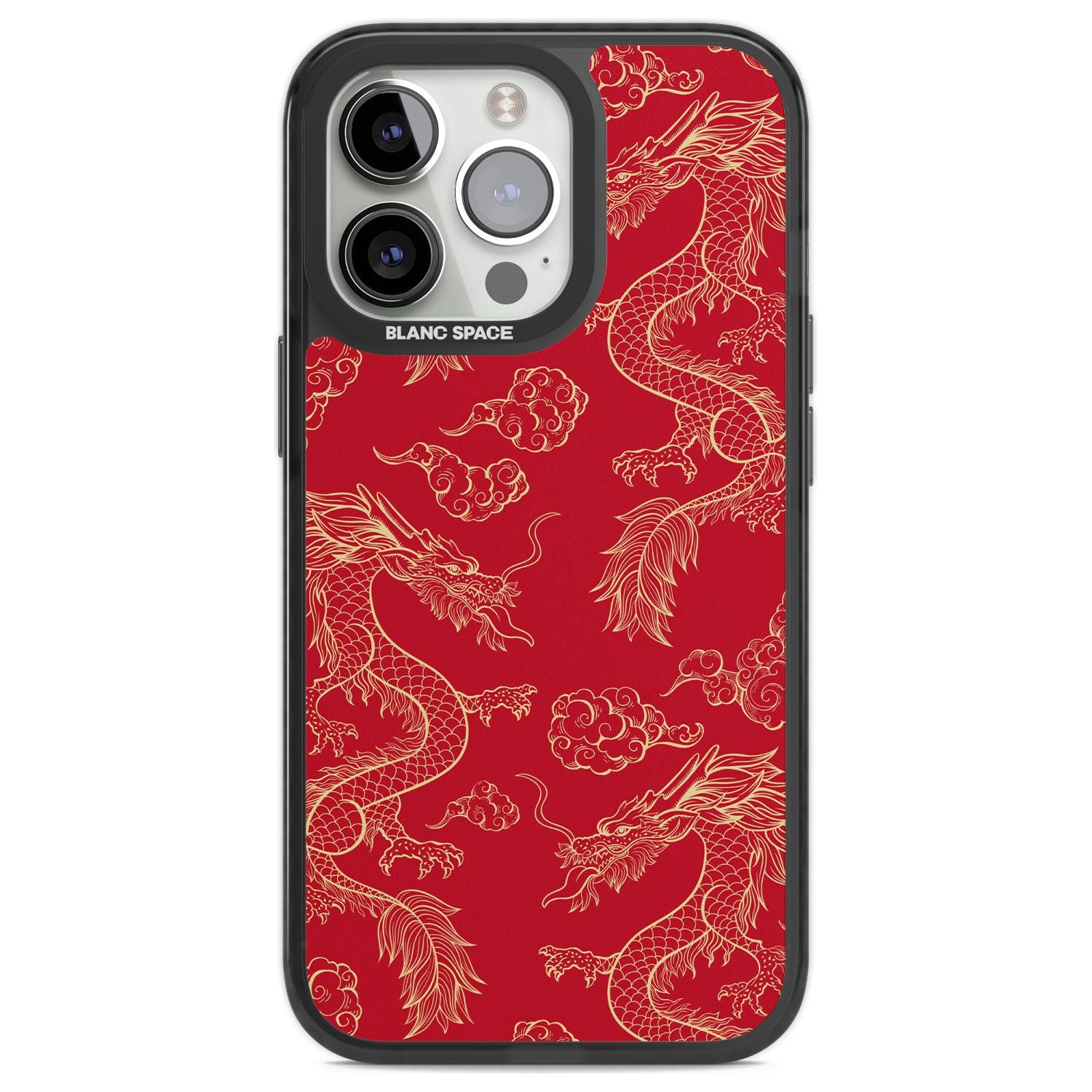Red And Gold Dragon Pattern