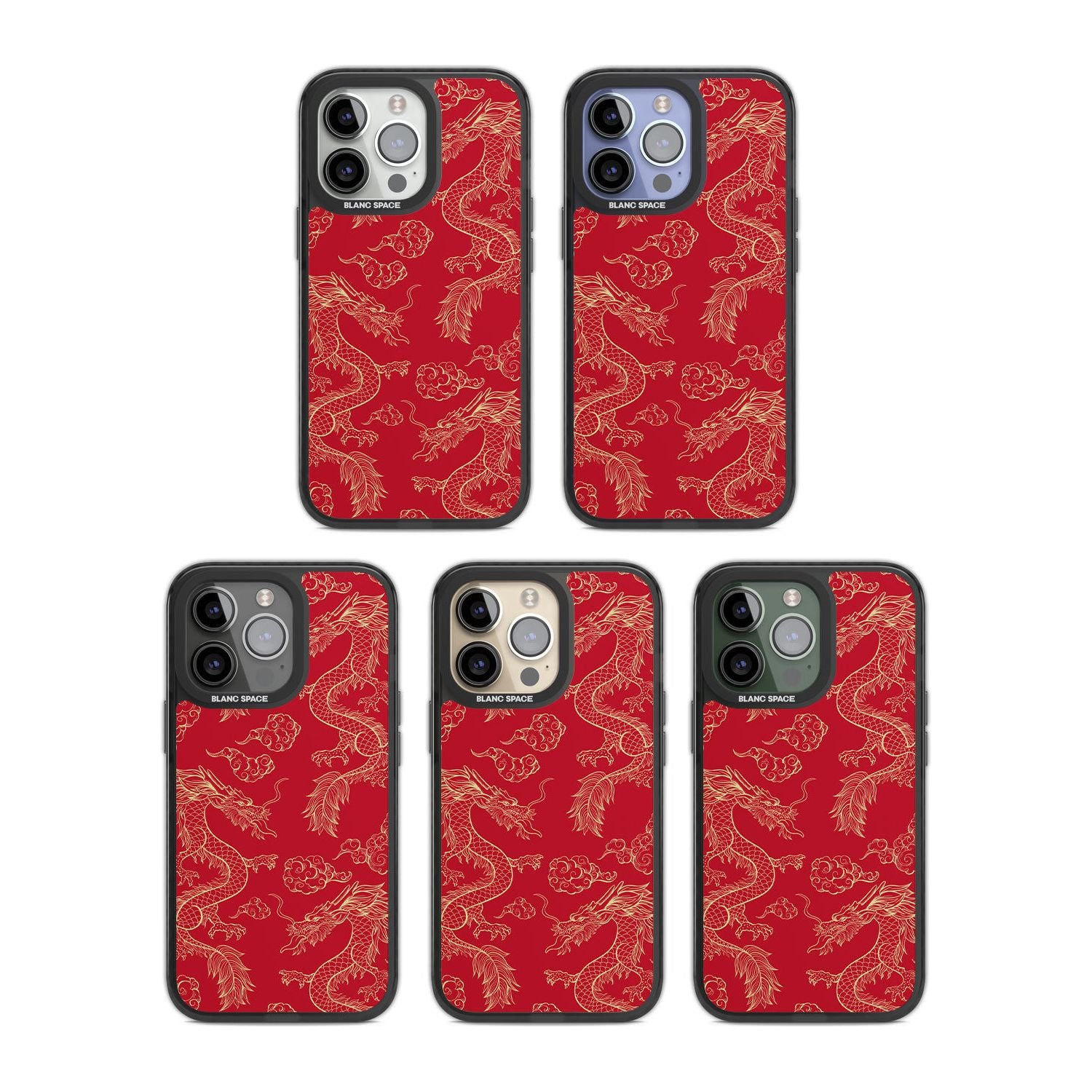 Red And Gold Dragon Pattern