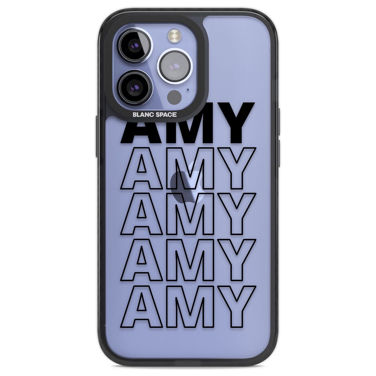 Personalised Clear Text  5A Custom Phone Case iPhone 13 Pro / Black Impact Case,iPhone 14 Pro / Black Impact Case,iPhone 15 Pro Max / Black Impact Case,iPhone 15 Pro / Black Impact Case Blanc Space