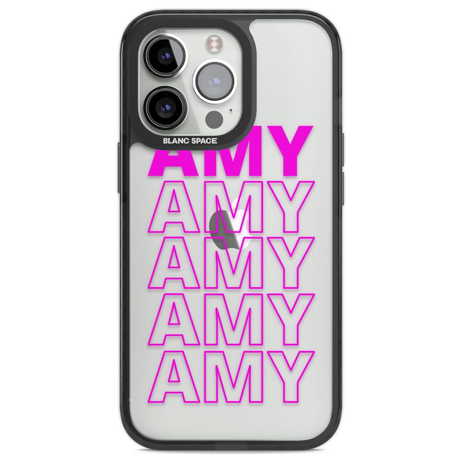 Personalised Clear Text 5D Custom Phone Case iPhone 13 Pro / Black Impact Case,iPhone 14 Pro / Black Impact Case,iPhone 15 Pro Max / Black Impact Case,iPhone 15 Pro / Black Impact Case Blanc Space