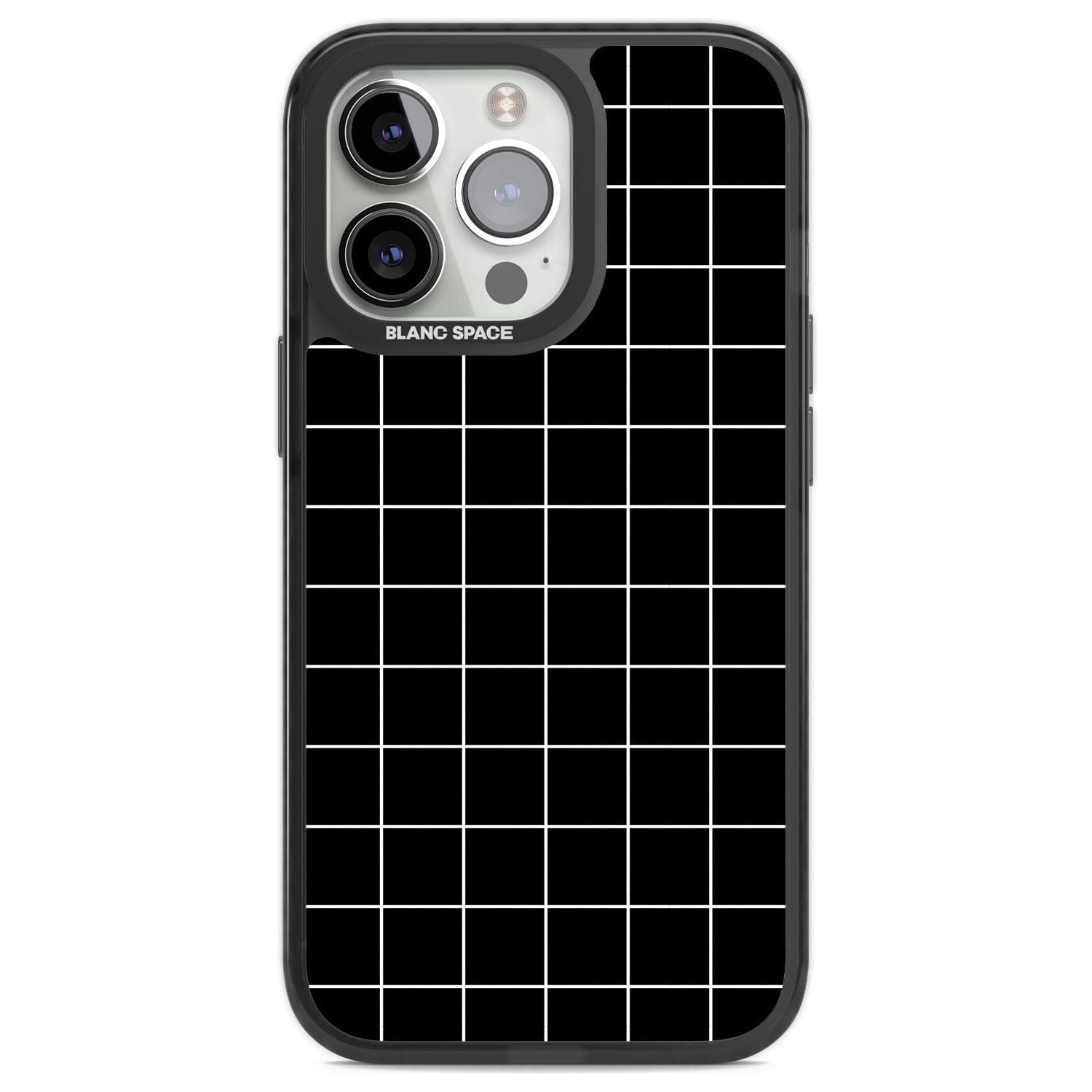 Minimalist Grid Pattern Black