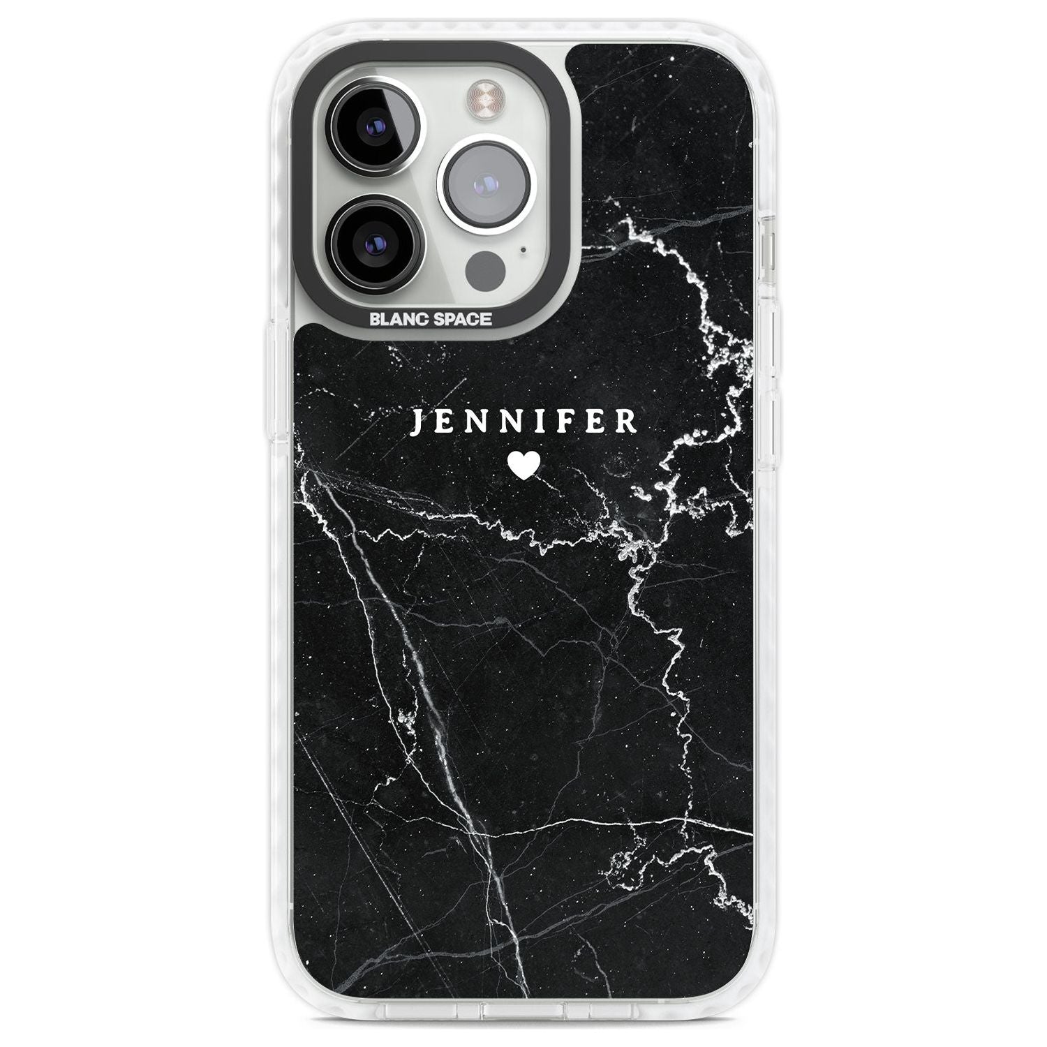 Personalised Black Marble 2 Custom Phone Case iPhone 13 Pro / Impact Case,iPhone 14 Pro / Impact Case,iPhone 15 Pro Max / Impact Case,iPhone 15 Pro / Impact Case Blanc Space