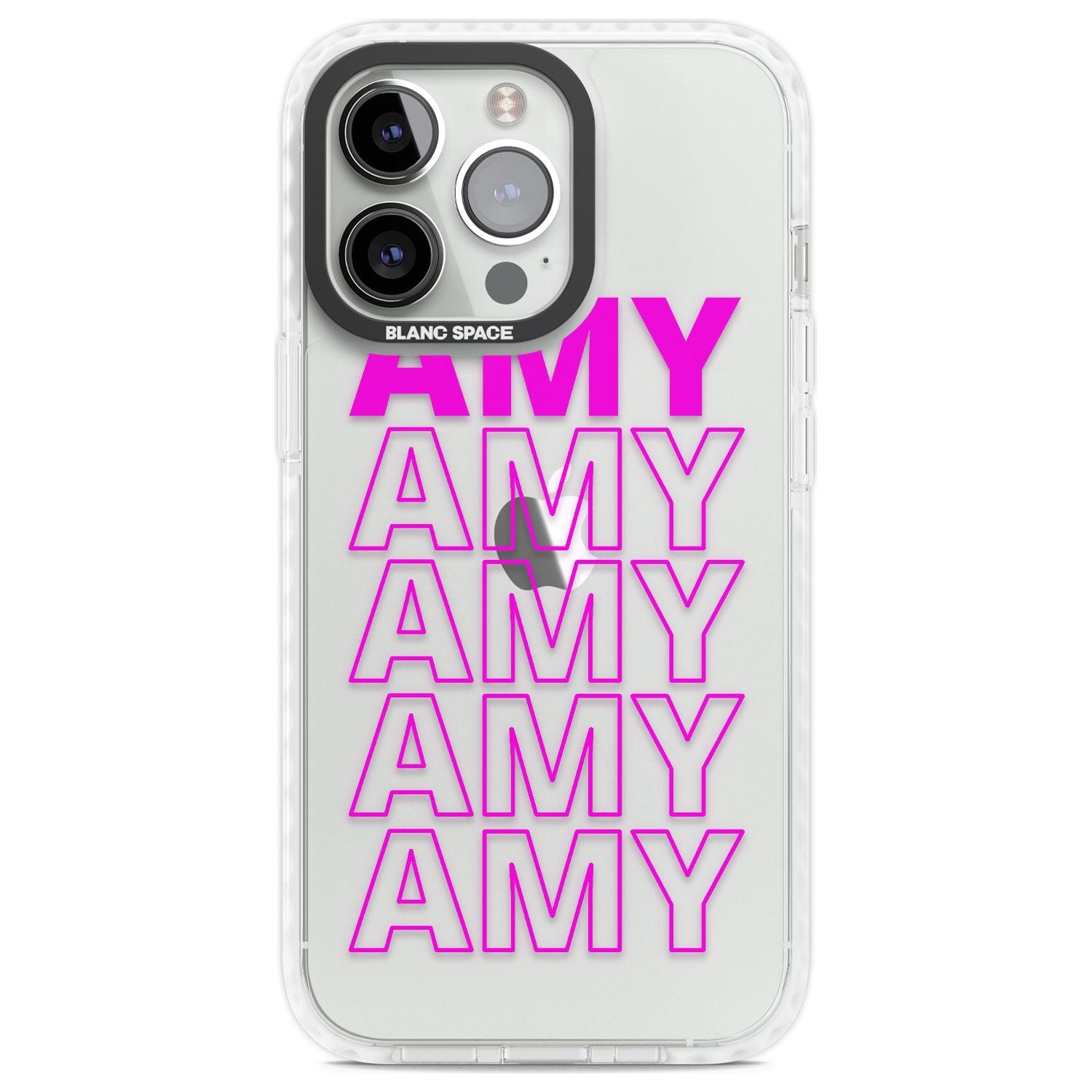 Personalised Clear Text 5D Custom Phone Case iPhone 13 Pro / Impact Case,iPhone 14 Pro / Impact Case,iPhone 15 Pro Max / Impact Case,iPhone 15 Pro / Impact Case Blanc Space
